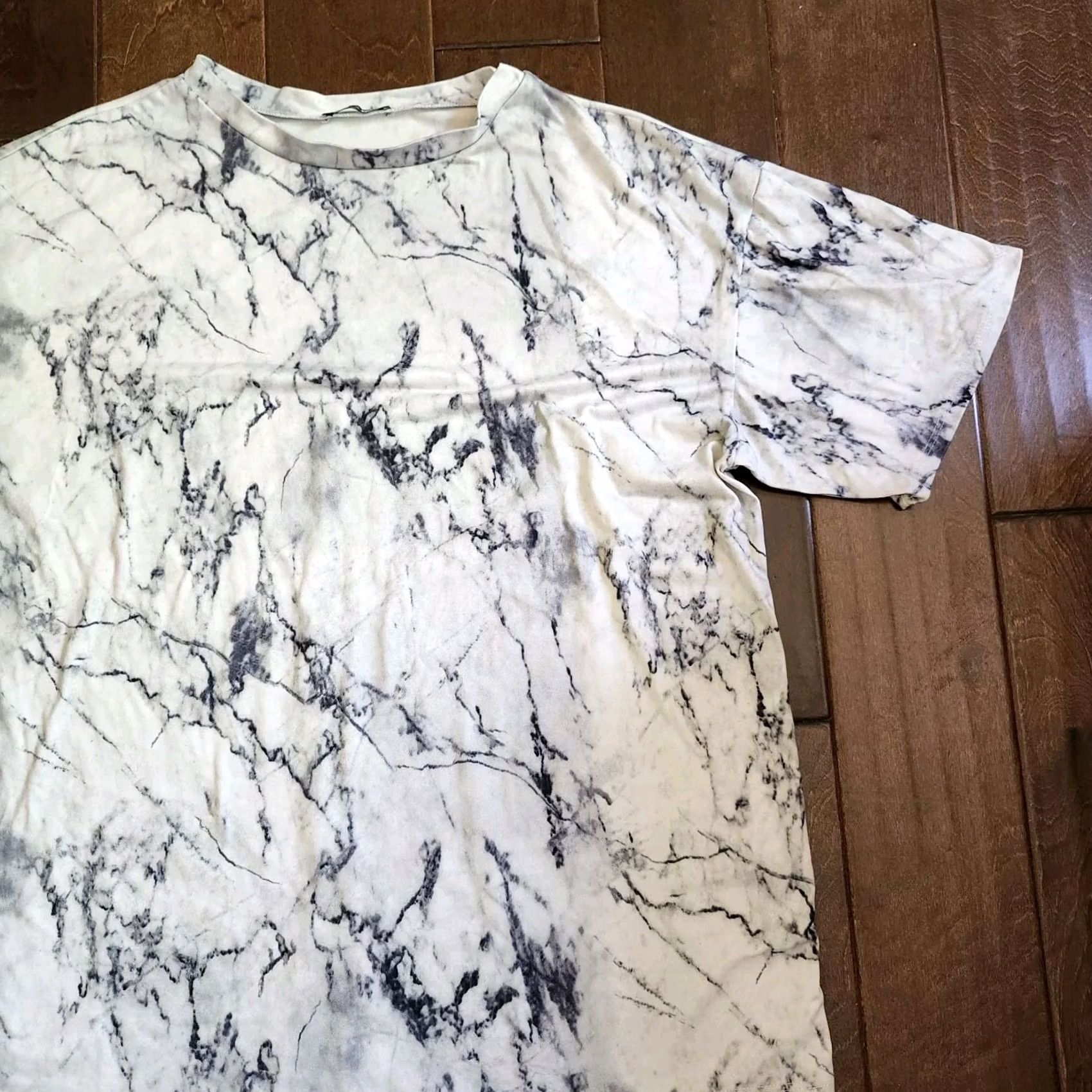 Fashion Nova Fashion Nova Men's Marble Tee T-Shirt - Size M - Brown Black White Crew Neck Short Sleeve Regular Fit All Seasons Lightweight Mens Size US M / EU 48-50 / 2 - 4 Thumbnail