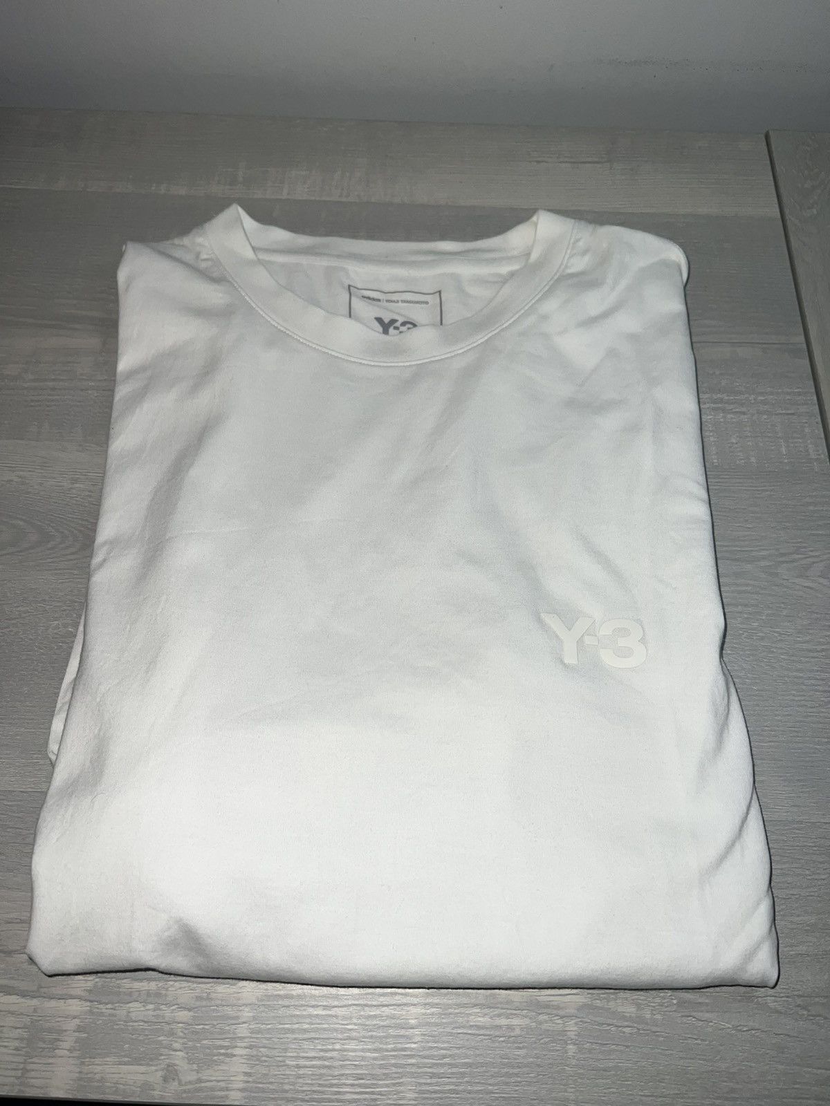 Y-3 Y-3 shirt white on white logo print Size US M / EU 48-50 / 2 - 3 Thumbnail