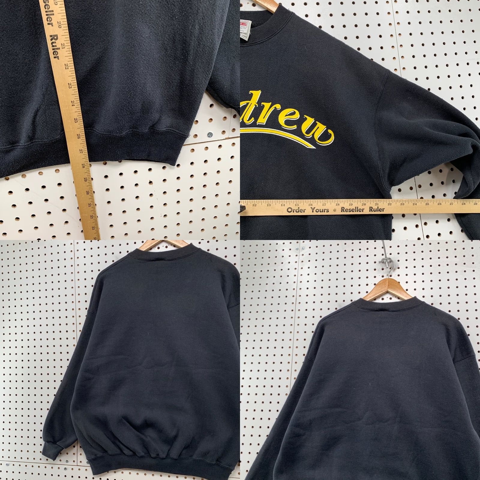 Vintage VINTAGE College Sweatshirt Mens XL Black Crewneck Fleece Made USA Size US XL / EU 56 / 4 - 8 Thumbnail