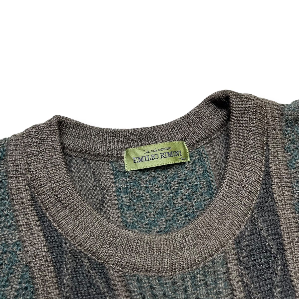 Designer Emilio Rimini coogi style cable knitwear Size US L / EU 52-54 / 3 - 6 Thumbnail