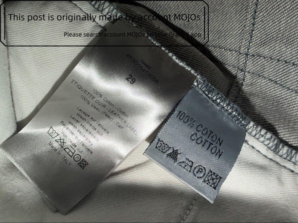 Dior Sz 29 Dior Silver Gray Denim mojos1000 Size US 29 - 7 Thumbnail