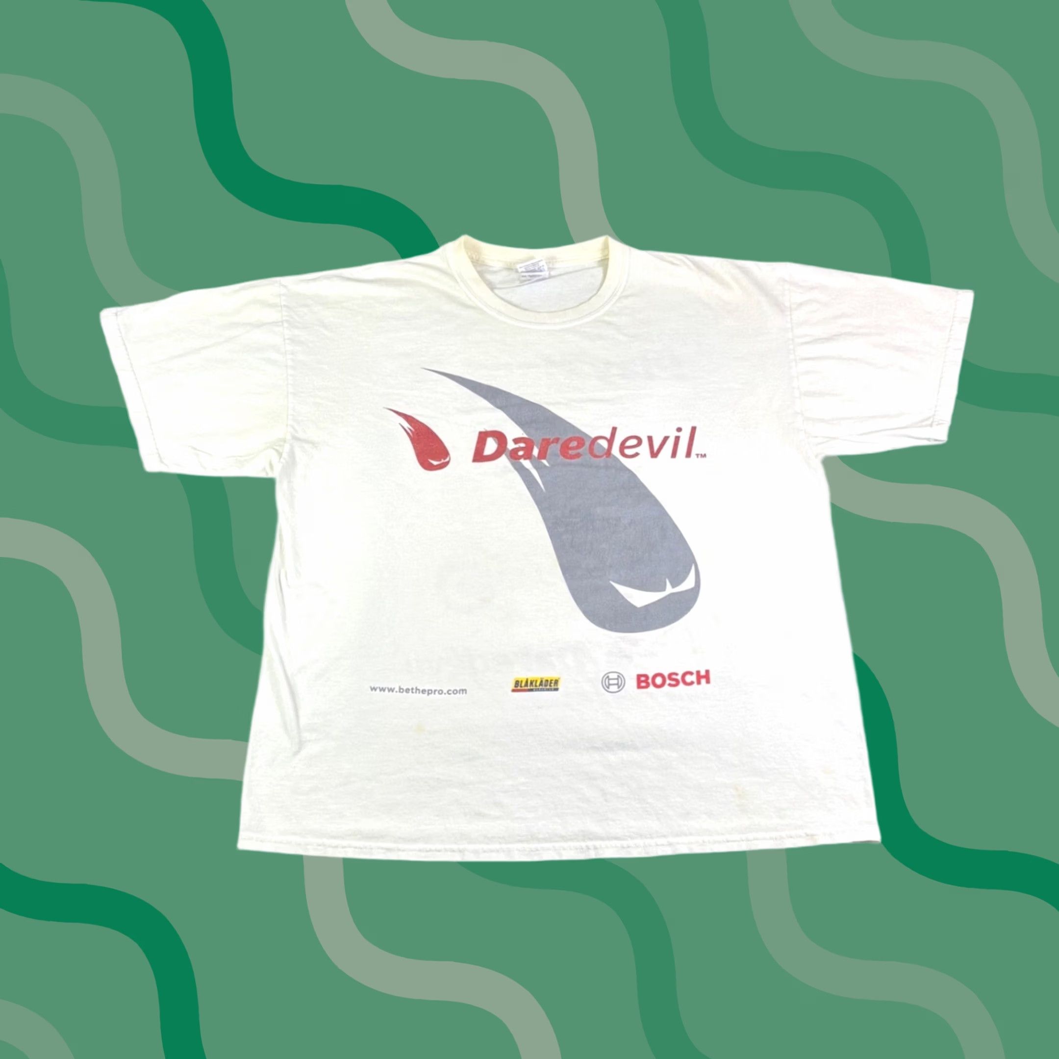 Gildan VINTAGE Daredevil Motocross T-Shirt Mens XL White Work Hard Play Hard Bosch Size US XL / EU 56 / 4 - 1 Thumbnail