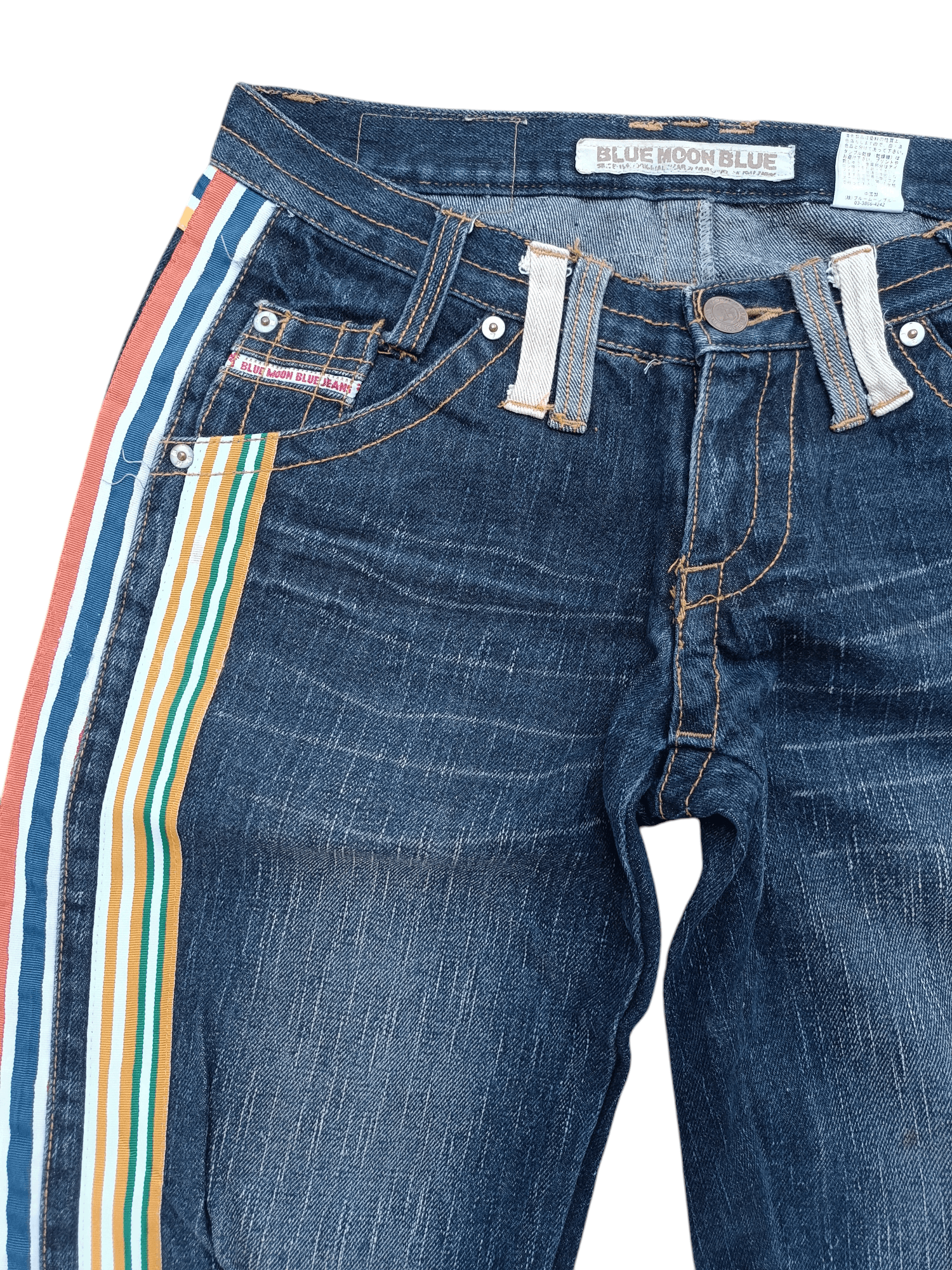 Designer VTG BLUE MOON BLUE SIDE STRIPE EMBROIDERY STYLE DESIGN DENIM Size US 30 / EU 46 - 11 Thumbnail