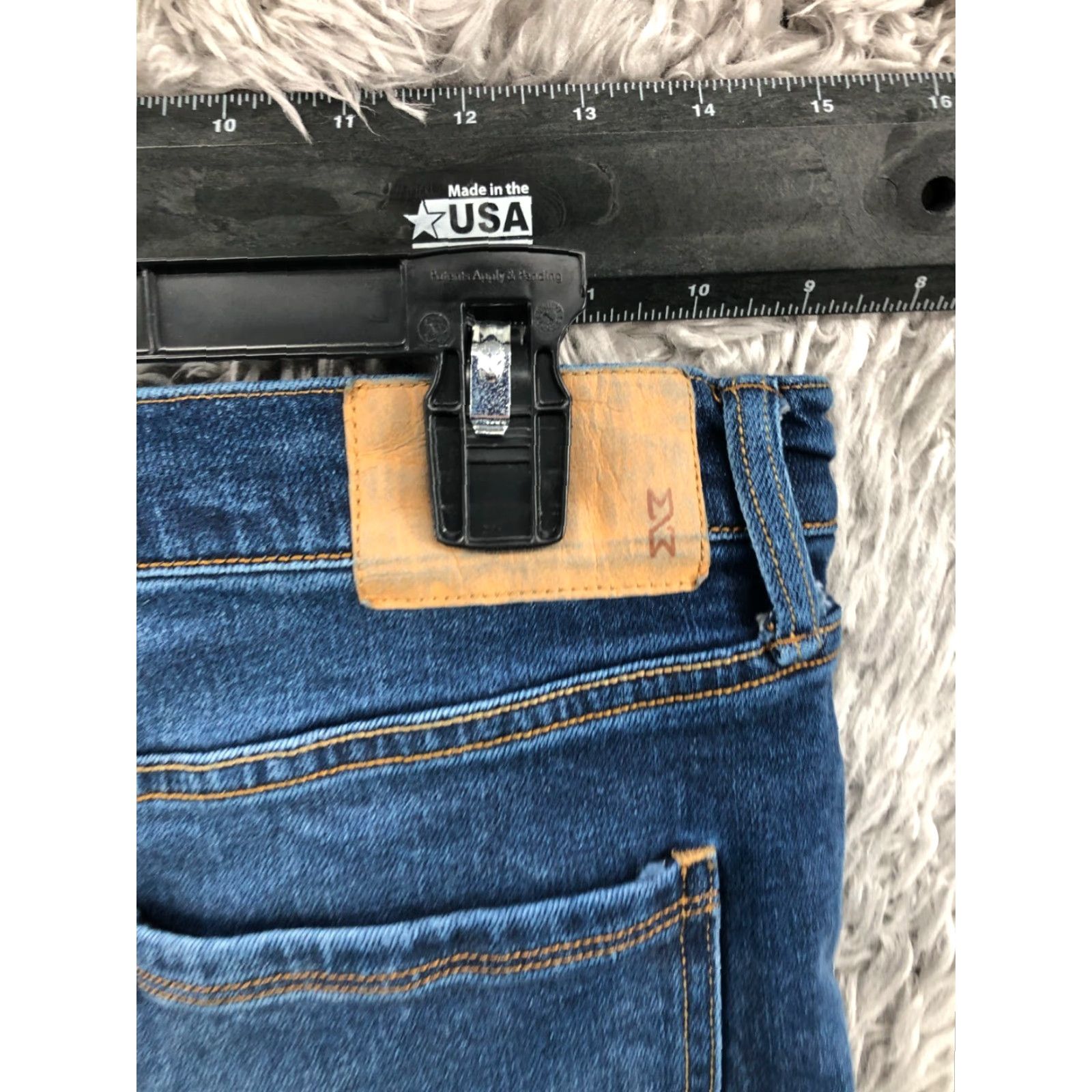 Vintage Mutual Weave The Straight Jeans Mens Regular Size 34x32 Blue Medium Wash Denim Straight 5-Pocket Belt Loops Size US 34 / EU 50 - 6 Thumbnail