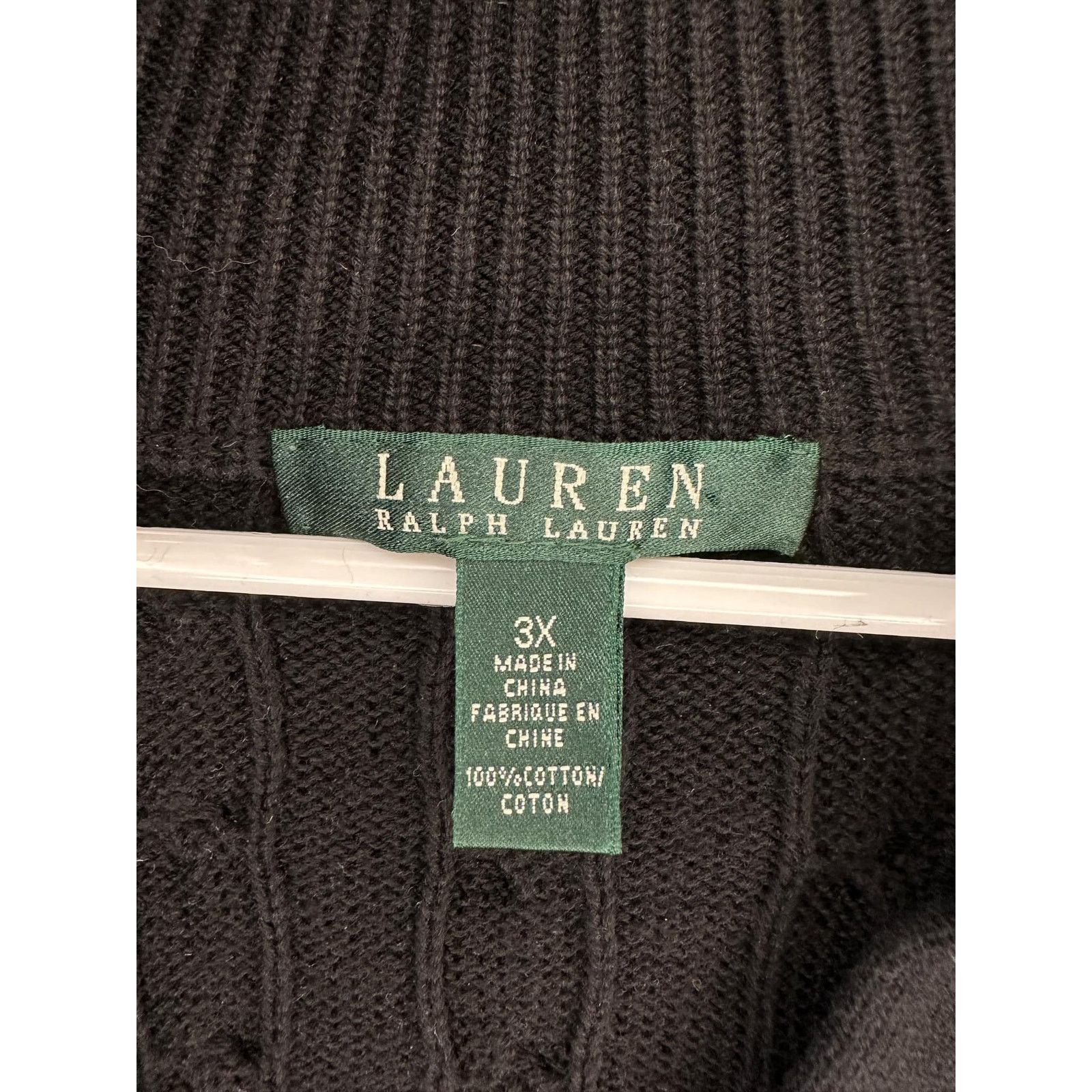 Lauren Ralph Lauren Lauren Ralph Lauren Knit Pullover Sweater Black Plus 3X Size 4XL / US 24-26 - 2 Thumbnail