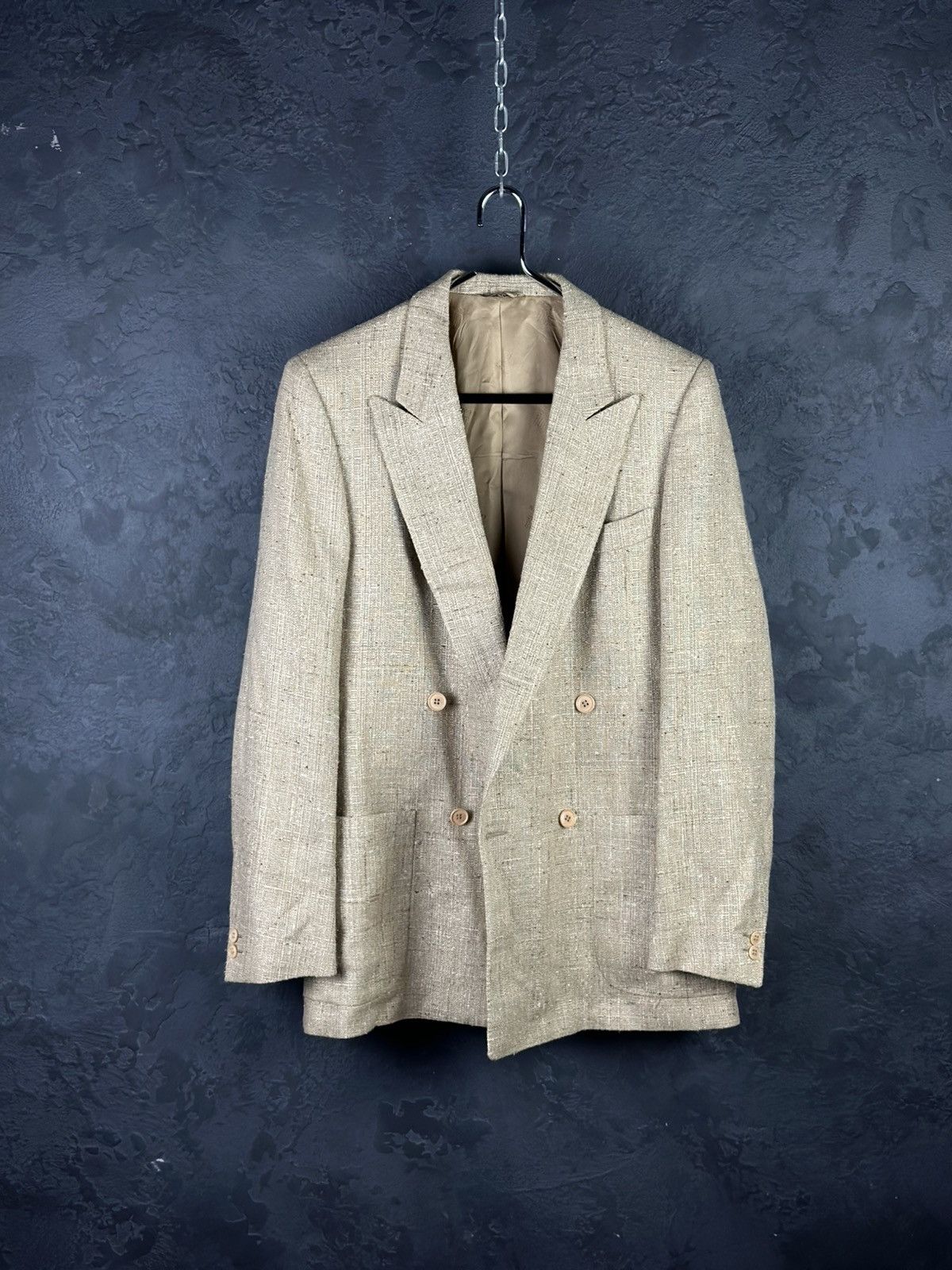 Lanvin × Vintage 90’s LANVIN Vintage Men's Double Blazer Size 48 Size 48L - 1 Thumbnail