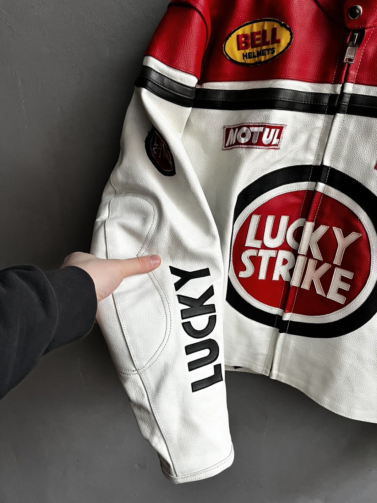 Vintage Lucky Strike Leather Jacket Racing Vintage Size US XL / EU 56 / 4 - 8 Thumbnail