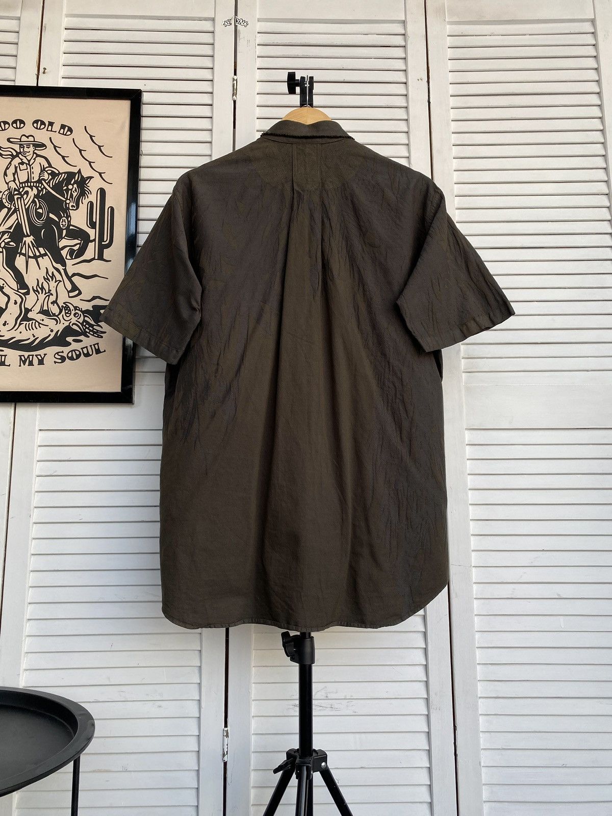 Issey Miyake × Japanese Brand × Vintage ISSEY MIYAKE A-POC "Shadow Stitch" Raw Edge Textured Shirt Size US M / EU 48-50 / 2 - 16 Thumbnail