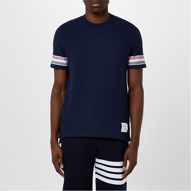 Thom Browne o1g2r1mq0724 Striped Sleeve T- Shirts in Navy Size US M / EU 48-50 / 2 - 3 Thumbnail