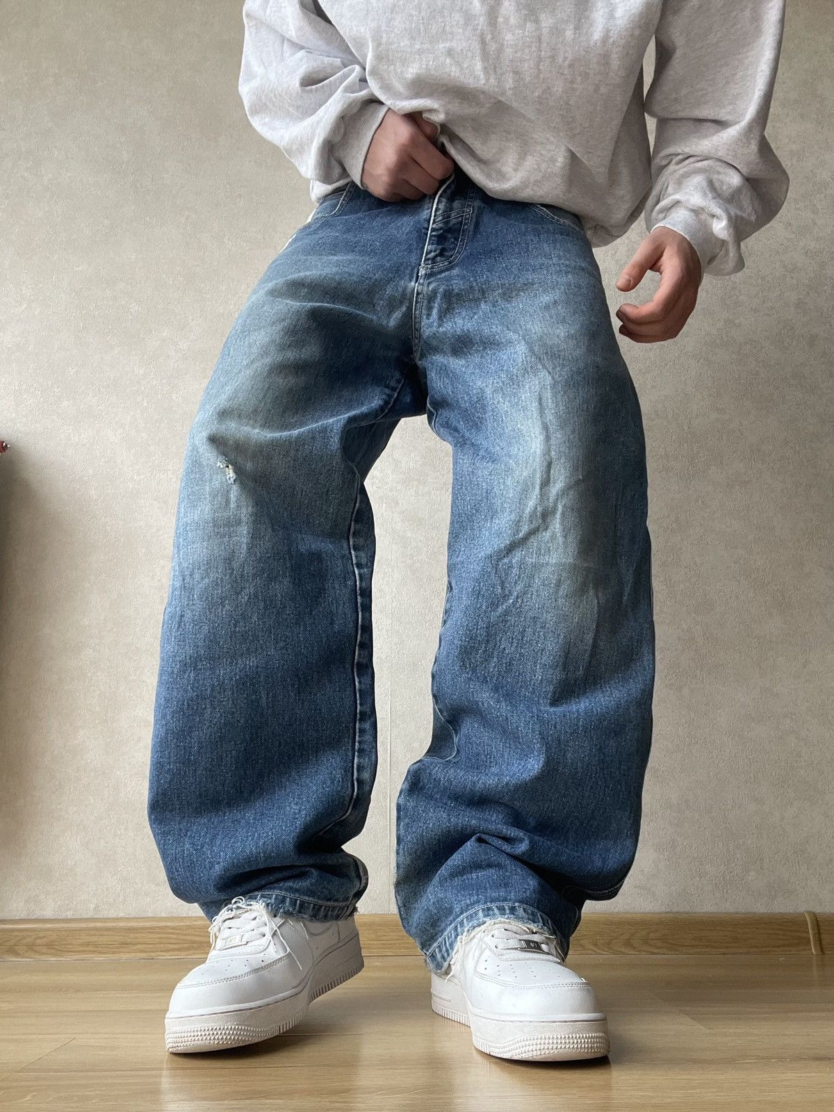 JNCO Vintage Sir Benni Miles Baggy Denim Jeans Y2K Hip Hop Skater Size US 31 - 3 Thumbnail