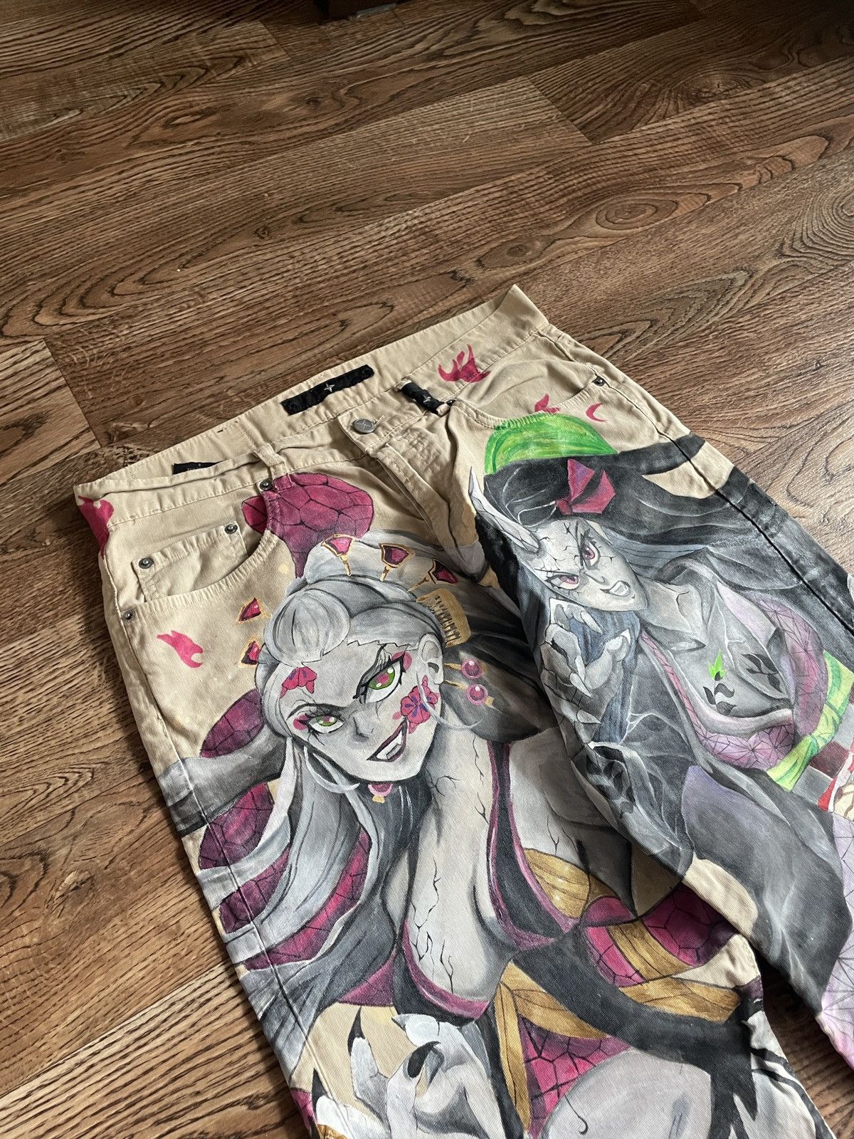 Stone Island Vintage Stone Island x DEMON SLAYER 1:1 Custom Jeans Size US 32 / EU 48 - 3 Thumbnail