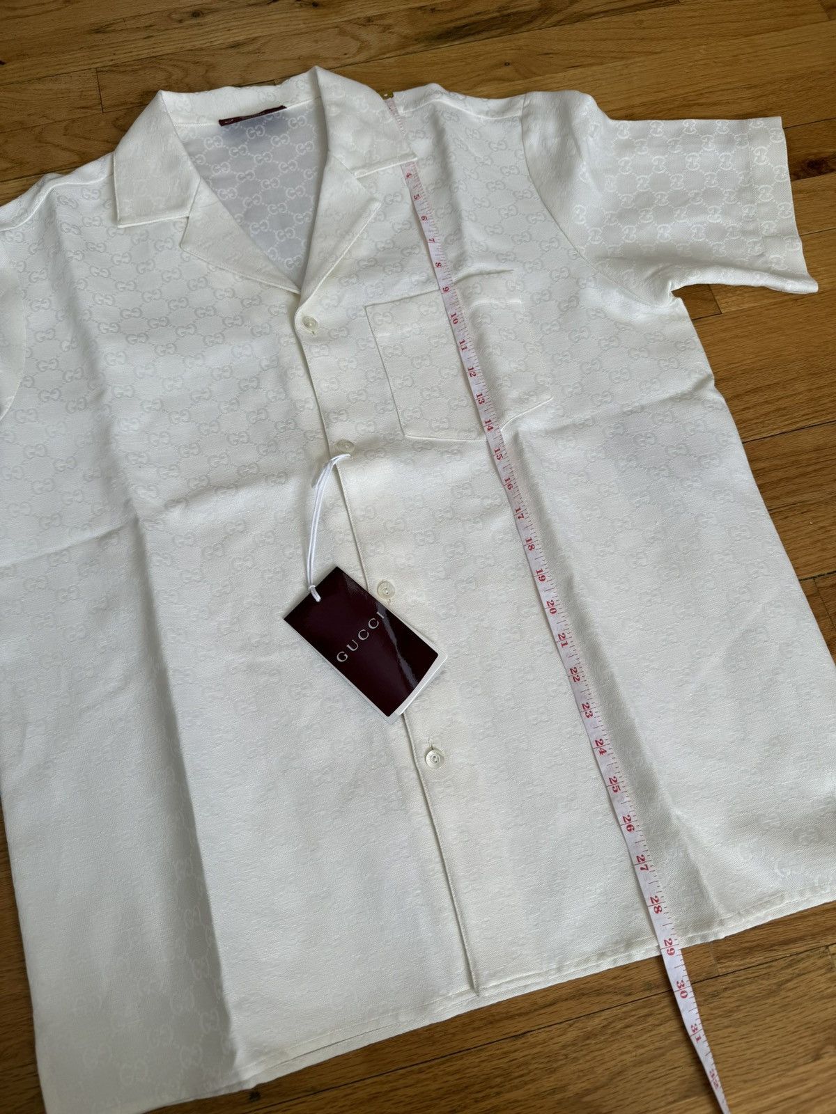 Gucci Gucci Linen Blend GG Shirt Size US M / EU 48-50 / 2 - 3 Thumbnail