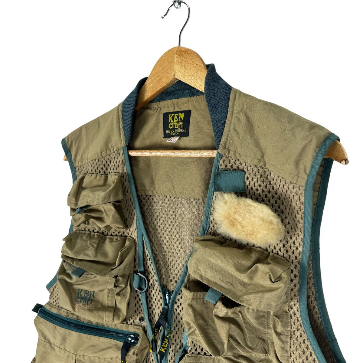 Vintage ❄️KEN CRAFT RIVER FISHING UTILITY POCKET MESH VEST Size US L / EU 52-54 / 3 - 5 Thumbnail