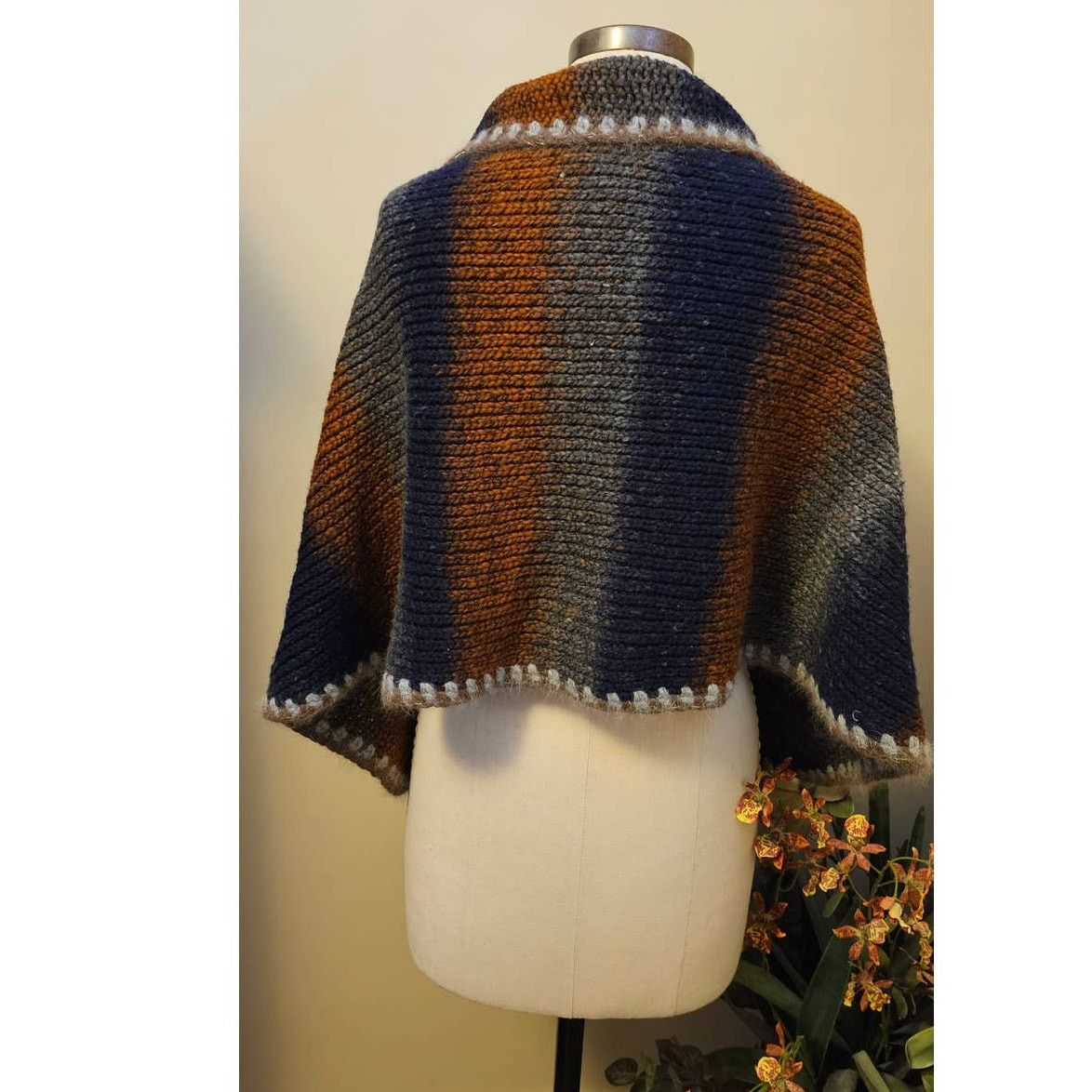 Other Tambour Paris "ILLUSION" Shawl-Vest FRENCH WOOL O/S *RARE Size ONE SIZE - 7 Thumbnail