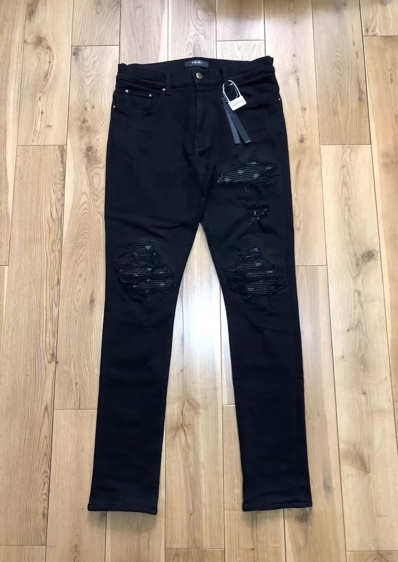 Amiri Amiri 17SS First Generation Cashew Flower Stitched Jeans 25 Size US 32 / EU 48 - 1 Thumbnail
