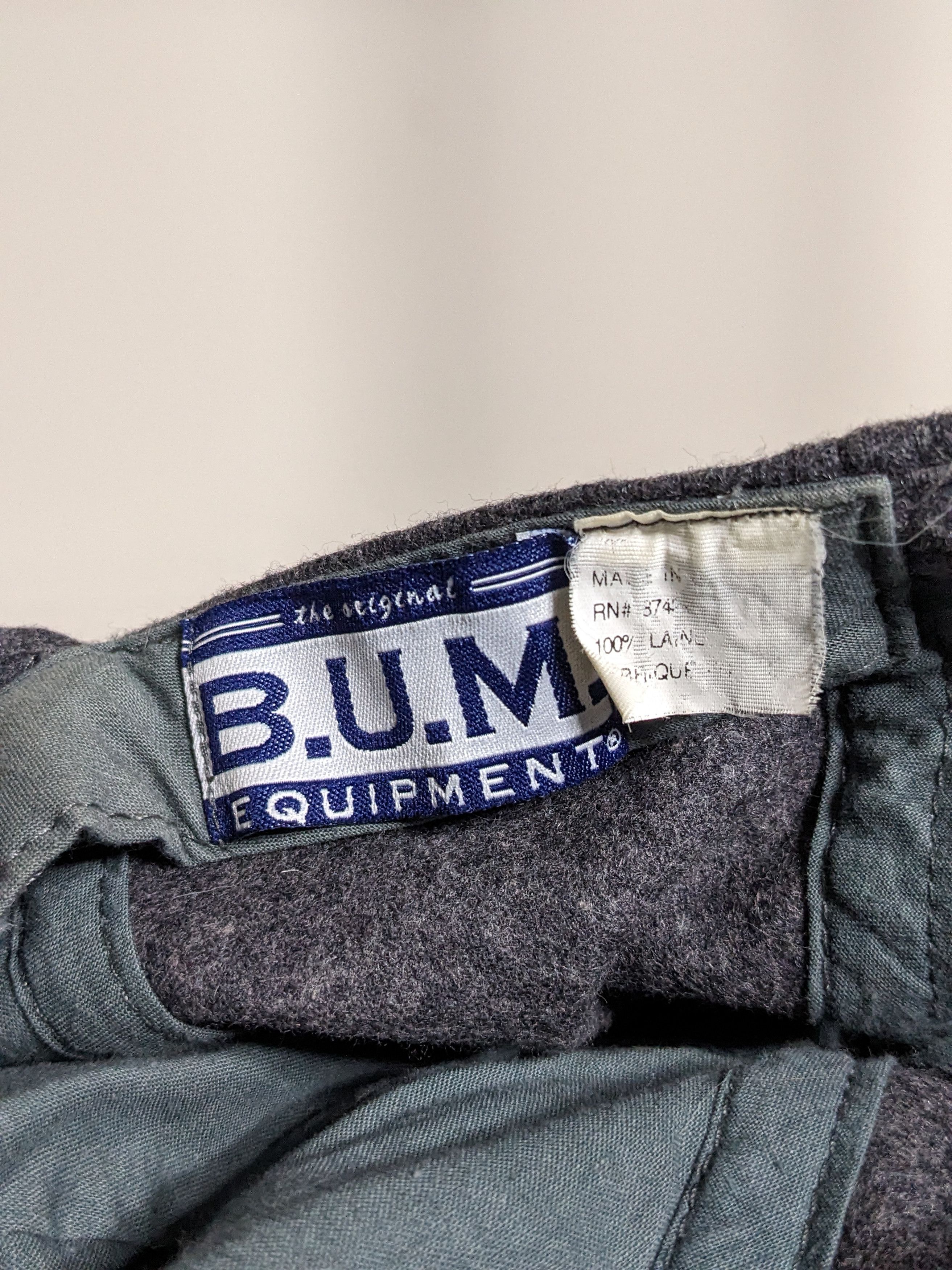 B.U.M Equipment VINTAGE BUM Equipment Gray Wool Script Hat Toggle Closure Size ONE SIZE - 6 Thumbnail