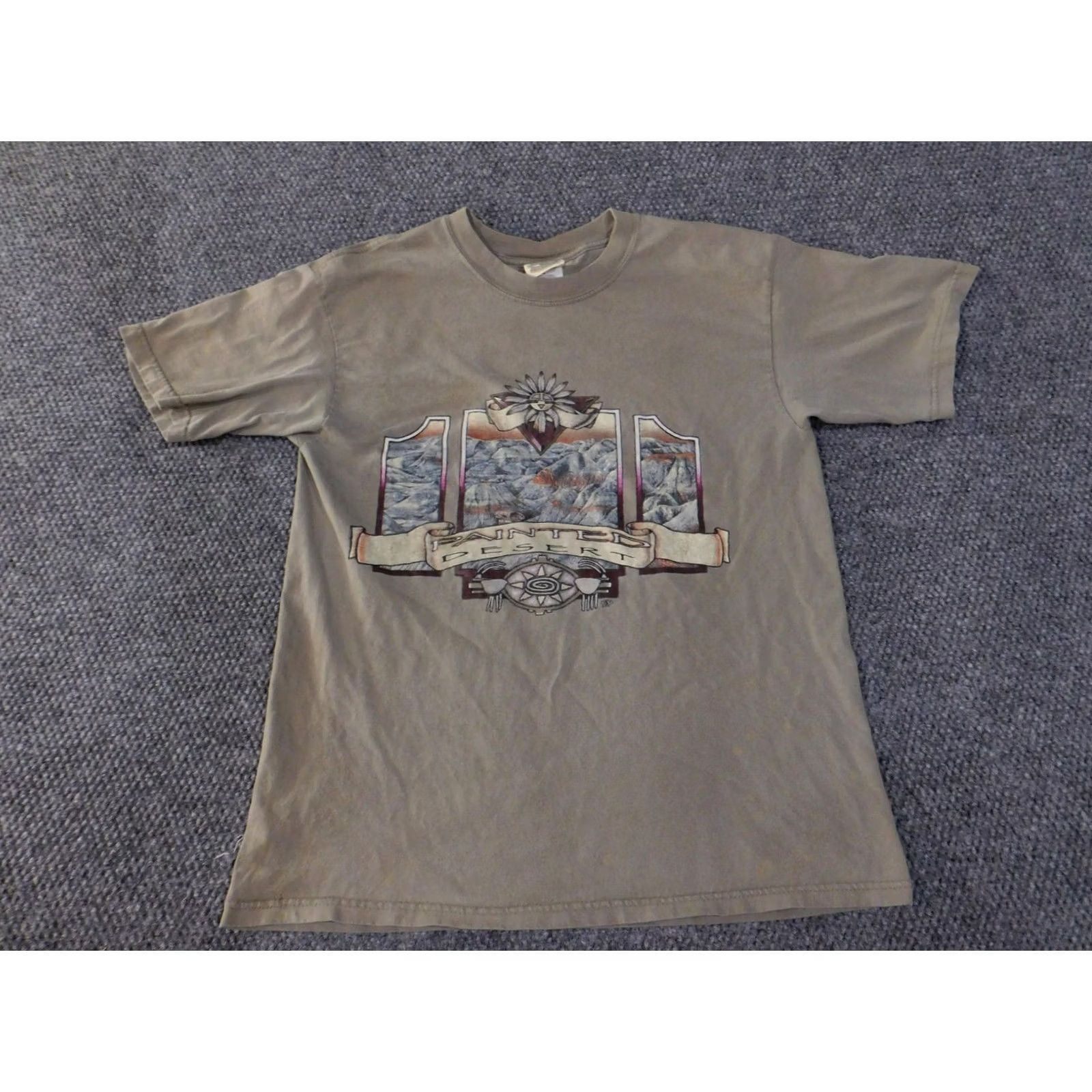 FRED VINTAGE Painted Desert Shirt Mens Large Brown Tan Graphic Southwest Fred Harvey Arizona Travel Western Nature Size US L / EU 52-54 / 3 - 2 Thumbnail