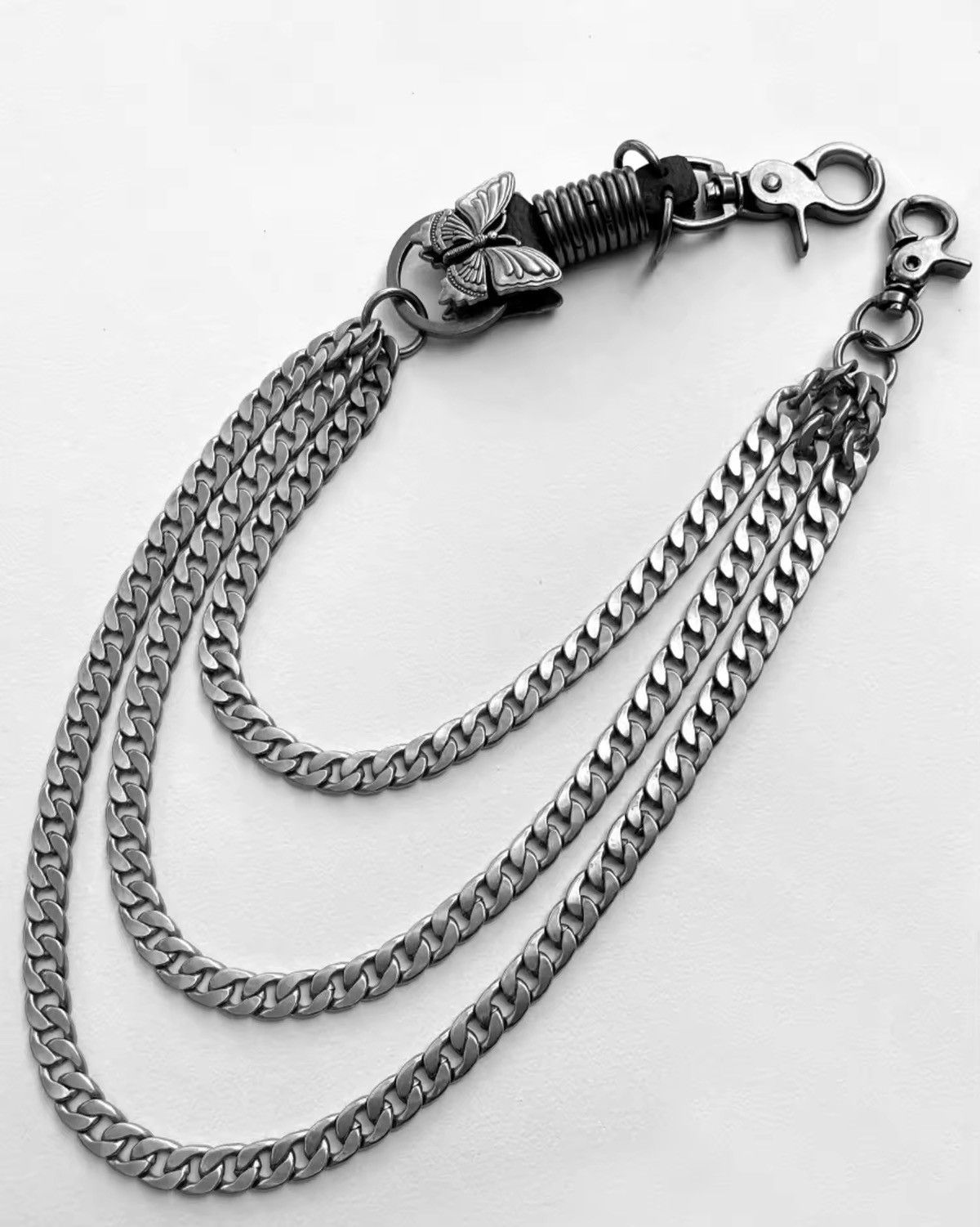 Vintage Retro Layers Chain Metal Butterfly Wallet Pant Chain Size ONE SIZE - 5 Thumbnail
