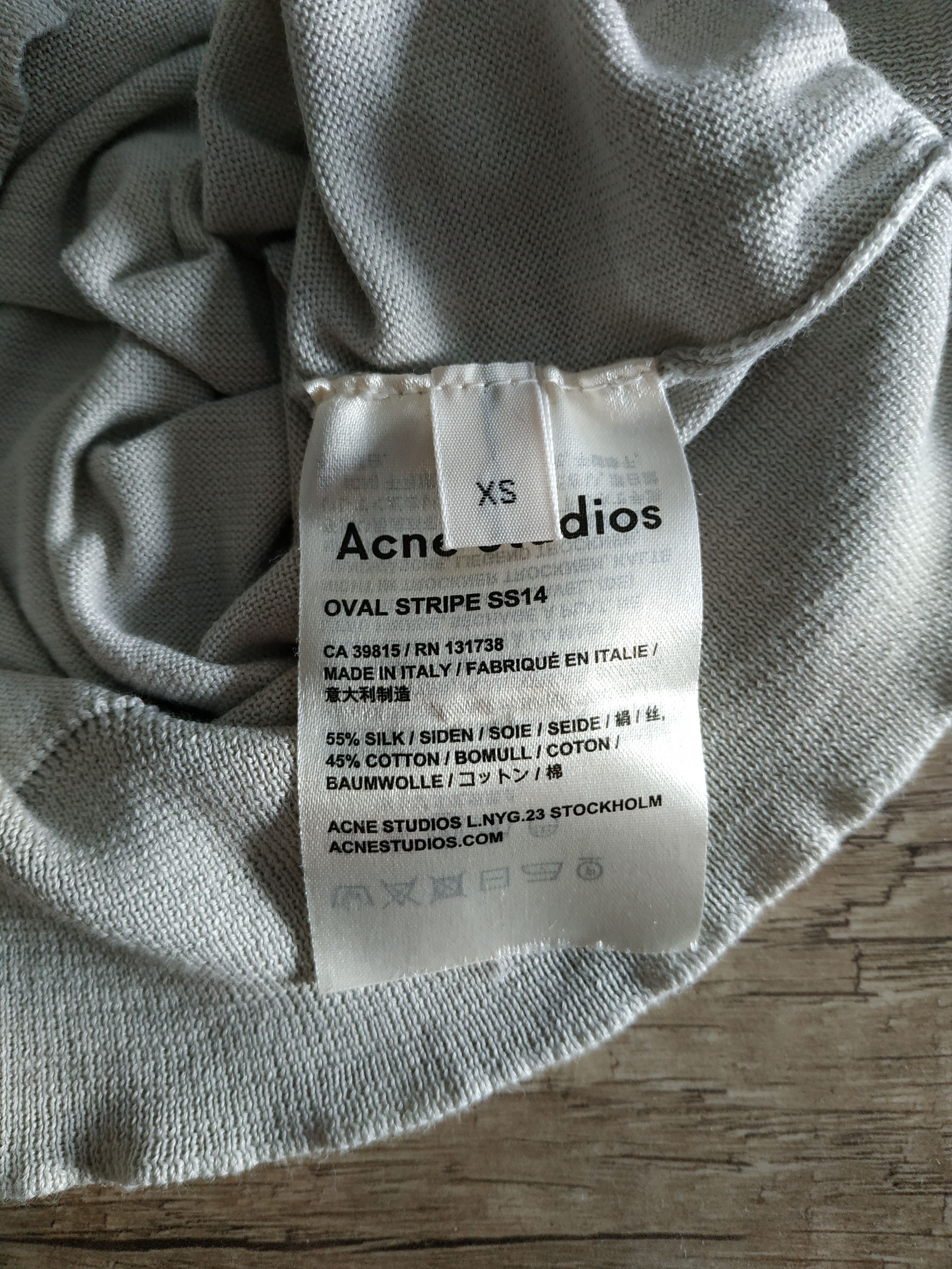 Acne Studios ACNE STUDIOS "Oval Stripe" Women's Silk Sweater, s. XS Size XS / US 0-2 / IT 36-38 - 10 Thumbnail