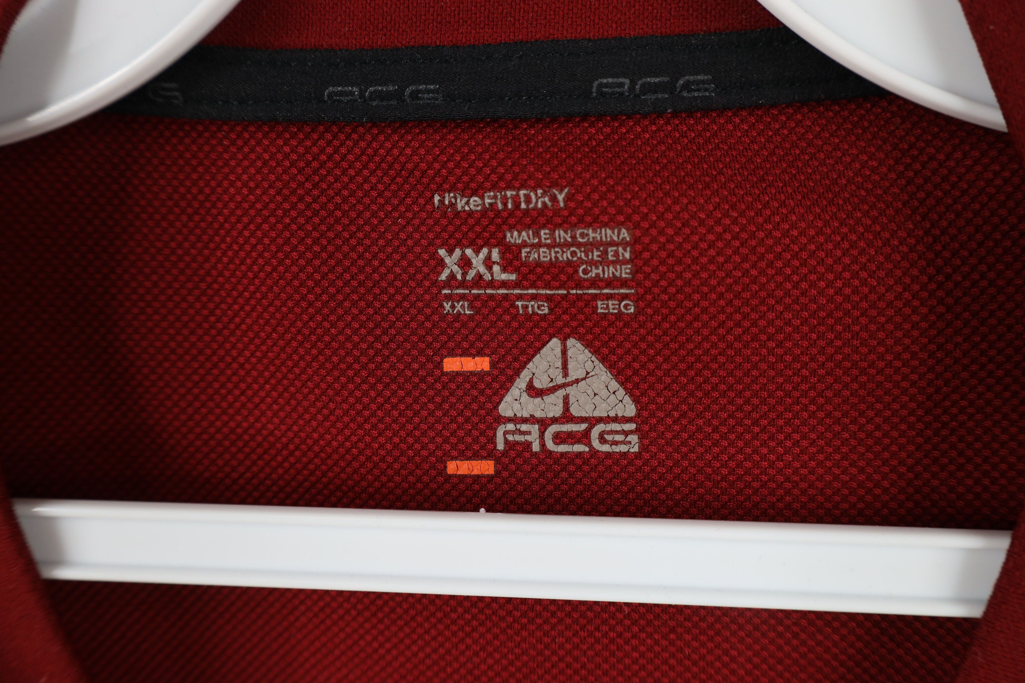 Nike × Vintage Vintage Nike ACG Mini Swoosh Knit Long Sleeve T-Shirt Red Size US XXL / EU 58 / 5 - 9 Thumbnail