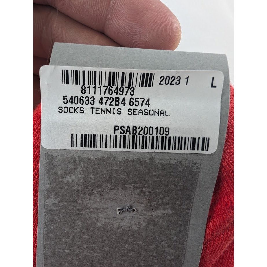 Balenciaga o1rshd1 Size : L / Tennis Socks in Red Size ONE SIZE - 7 Thumbnail