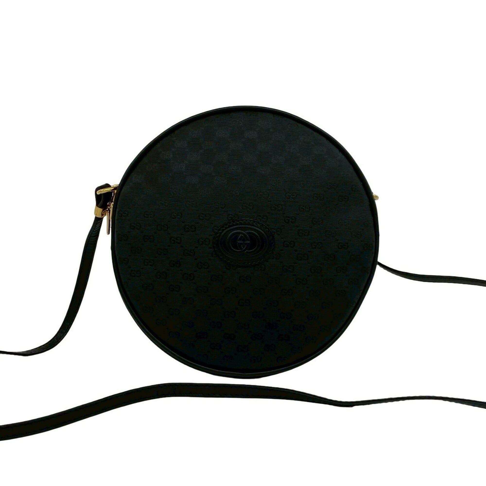 Gucci GUCCI Vintage Micro GG Logo Leather Shoulder Bag/Pouch/Sacoche, Black, 17095 Size ONE SIZE - 1 Thumbnail