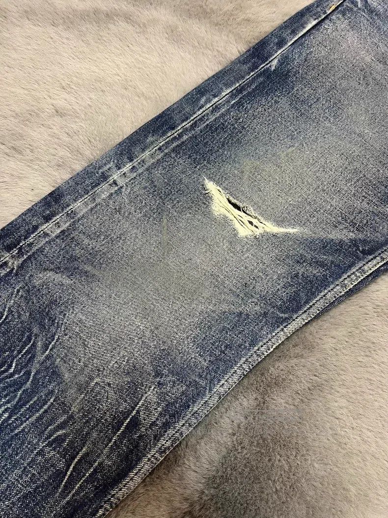 Celine CELINE Rippled Water Wash Distressed Straight Blue Denim J Size US 30 / EU 46 - 6 Thumbnail