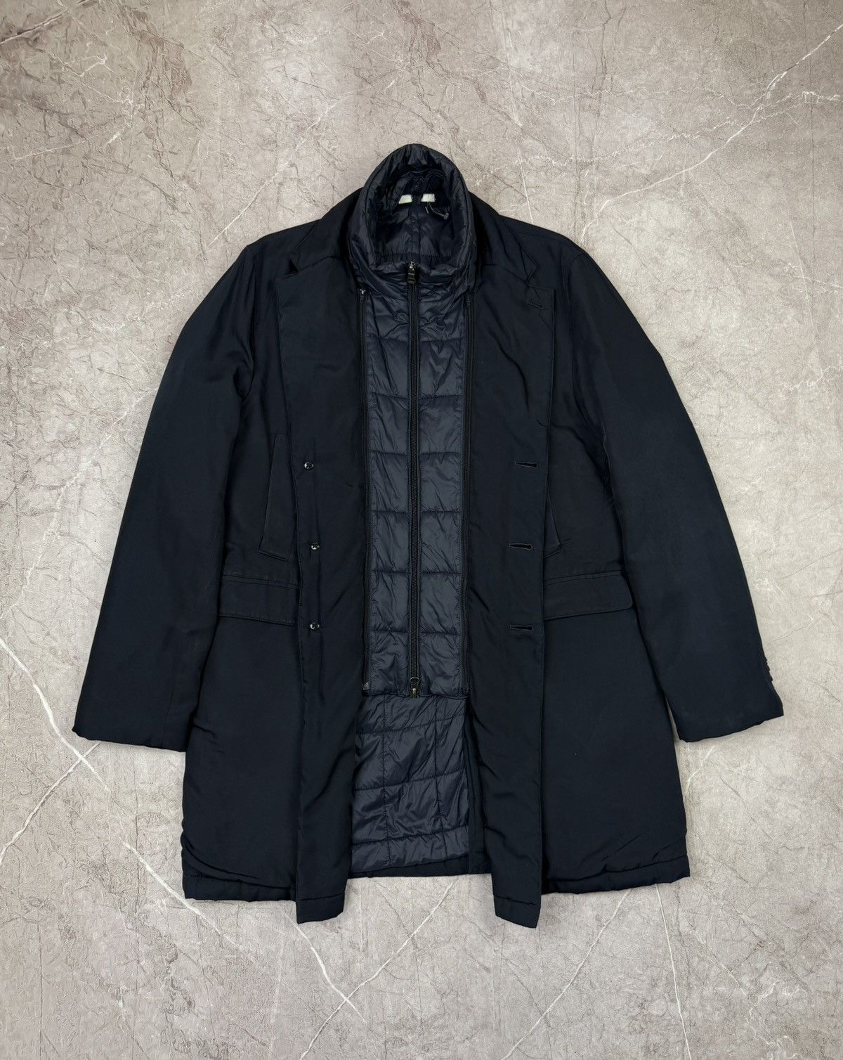 Boggi Men's Boggi Milano Padded Navy Coat Jacket Size 52 Size US L / EU 52-54 / 3 - 2 Thumbnail