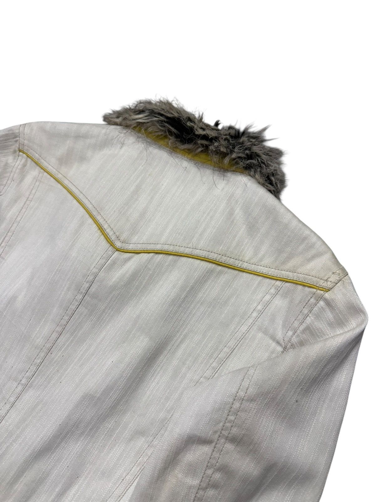 Japanese Brand Hideaways Nicole Fur Trimmed Rock Star Denim Jacket Size US S / EU 44-46 / 1 - 14 Thumbnail