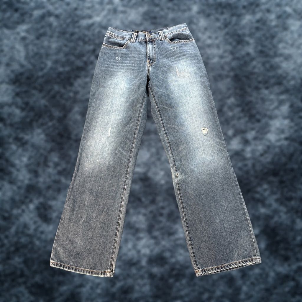 Vintage VINTAGE Nobo Jeans Womens 30x32 Medium Wash Distressed Baggy High Rise Y2K Wide-Leg Denim Blue Mens? Girls? Size 30" / US 8 / IT 44 - 1 Thumbnail