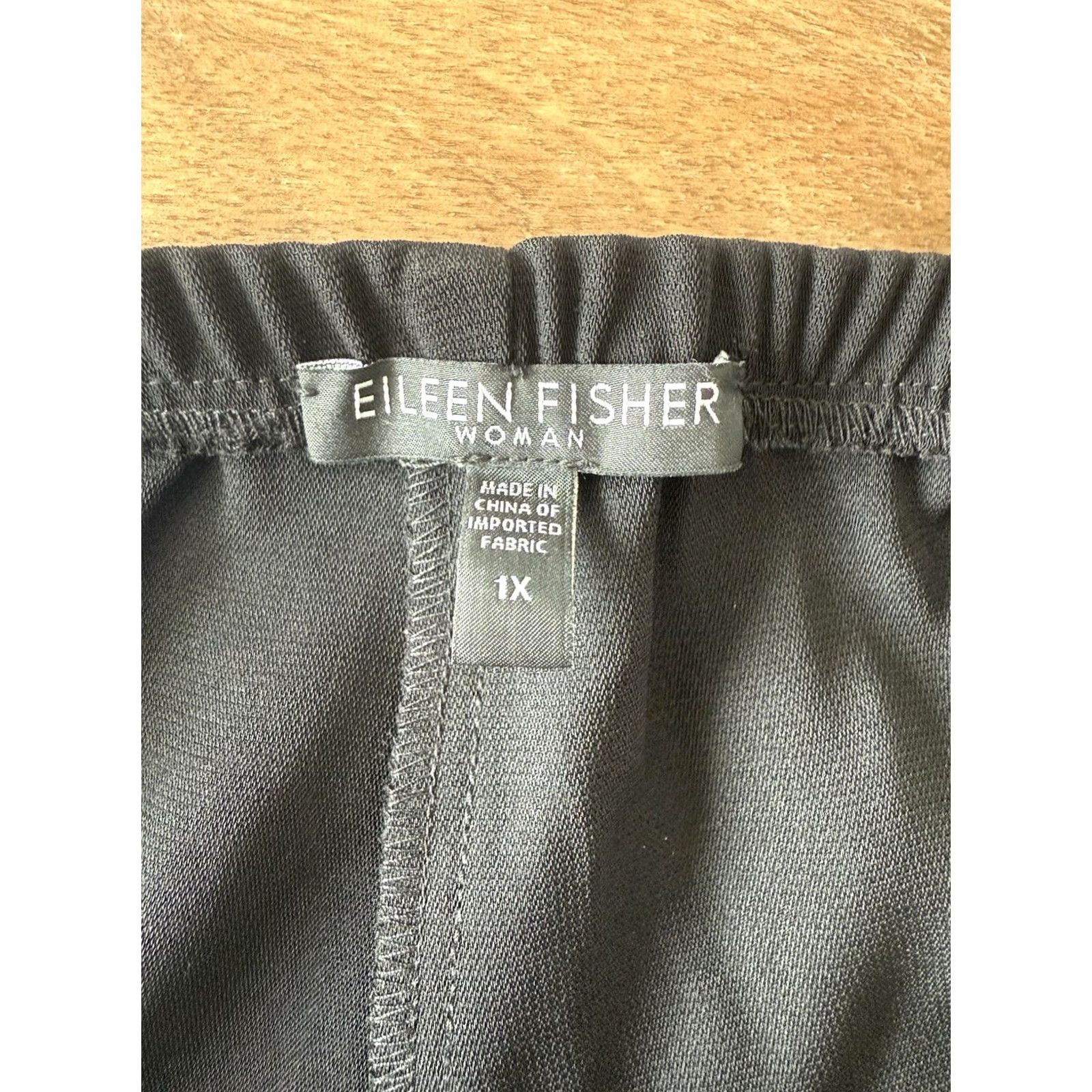 Eileen Fisher Eileen Fisher Pants Womens 1X Black High Rise Tapered Office Casual Trouser Size 40" / US 18 - 3 Thumbnail