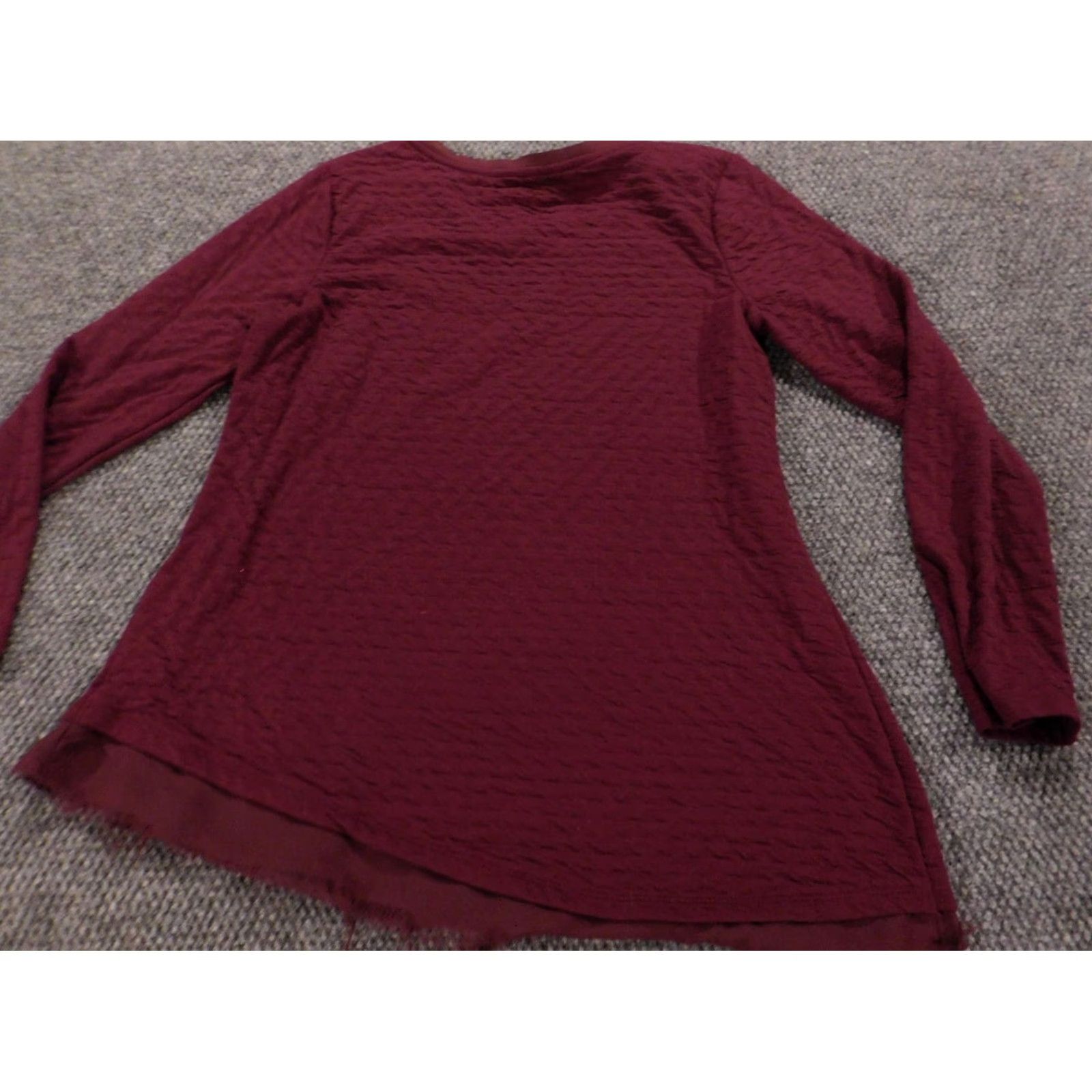 Vintage Simply Vera Vera Wang Blouse Women L Purple Crew Neck Pullover Modal Rayon Stretch Regular Classic Short/Sleeve? Size L / US 10 / IT 46 - 7 Thumbnail