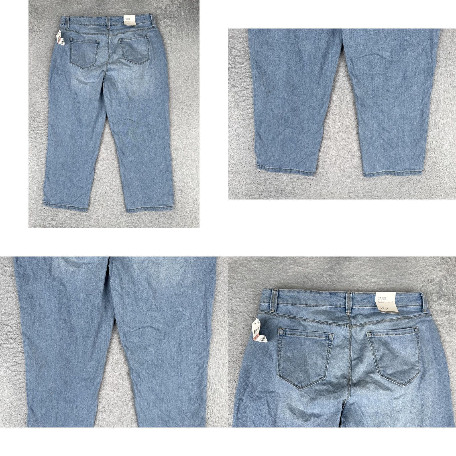 Vintage Style&co. Jeans Capri Womens 12P Blue Light Wash Mid Rise Denim 32x22 Capri Jeans Womens 12P Petite Blue Light Wasch Capri Size 34" / US 12 / IT 48 - 10 Thumbnail