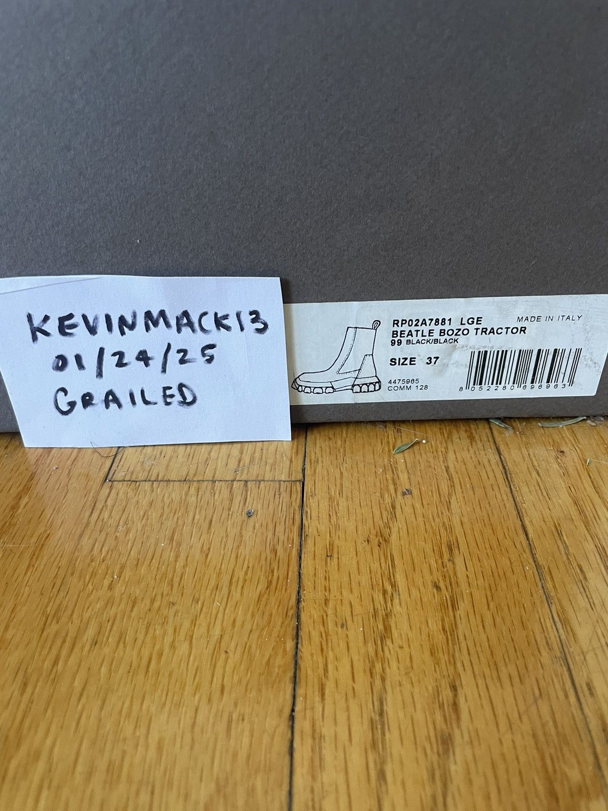 Rick Owens RICK OWENS BEATLE BOZO TRACTOR BOOT Size US 7 / IT 37 - 3 Thumbnail
