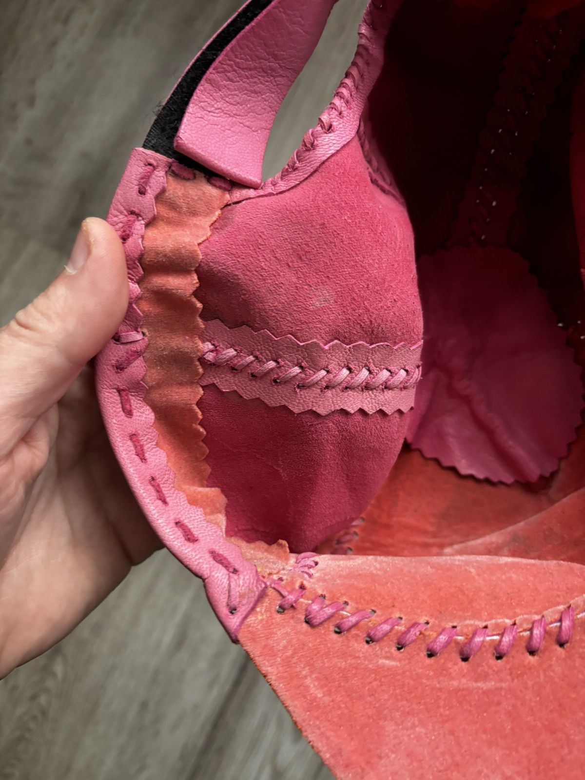 Other Pink Handmade Leather Cap Size ONE SIZE - 7 Thumbnail