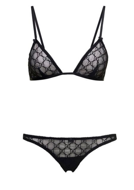 image of Gucci GG Tutte Lingerie Set Bikini Size S in Black, Women's