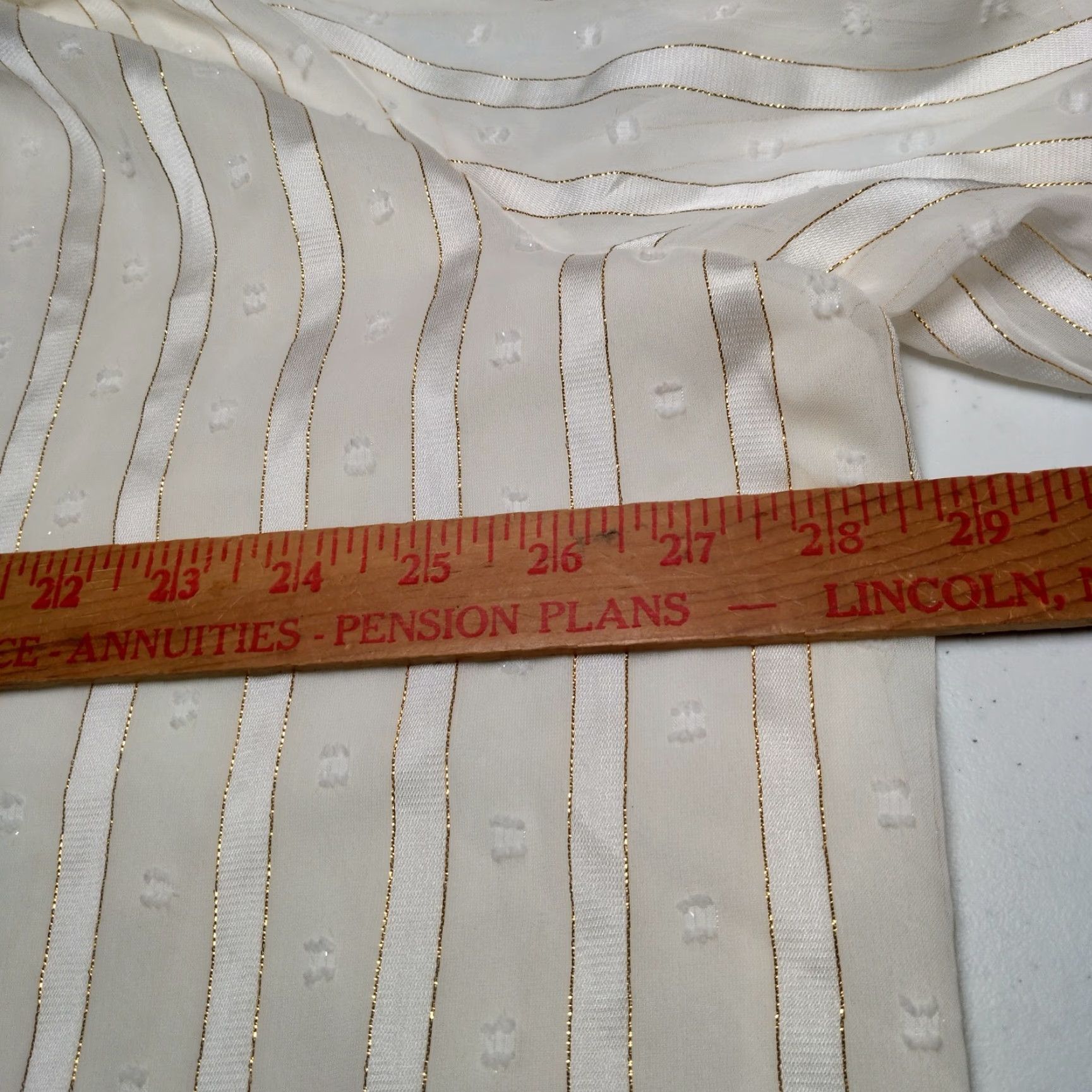Vintage Cato Peasant Blouse Shirt Plus Size 22/24 Ivory Sheer Gold Metallic Renaissance Size 3XL / US 20-22 - 4 Thumbnail