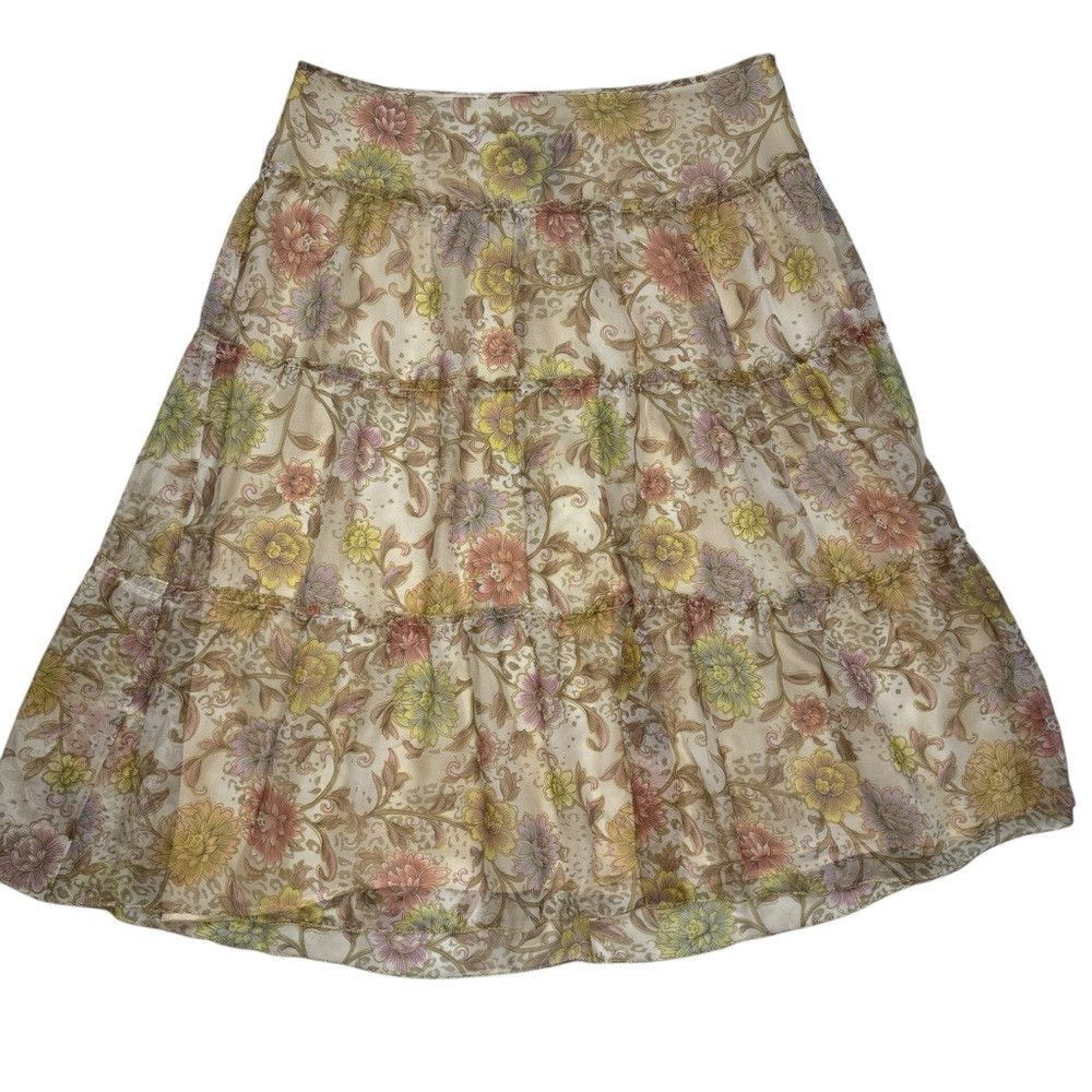 Other Vintage AKS By Amy K Su Silk Floral Top Skirt Set Size 14 Size XL / US 12-14 / IT 48-50 - 7 Thumbnail