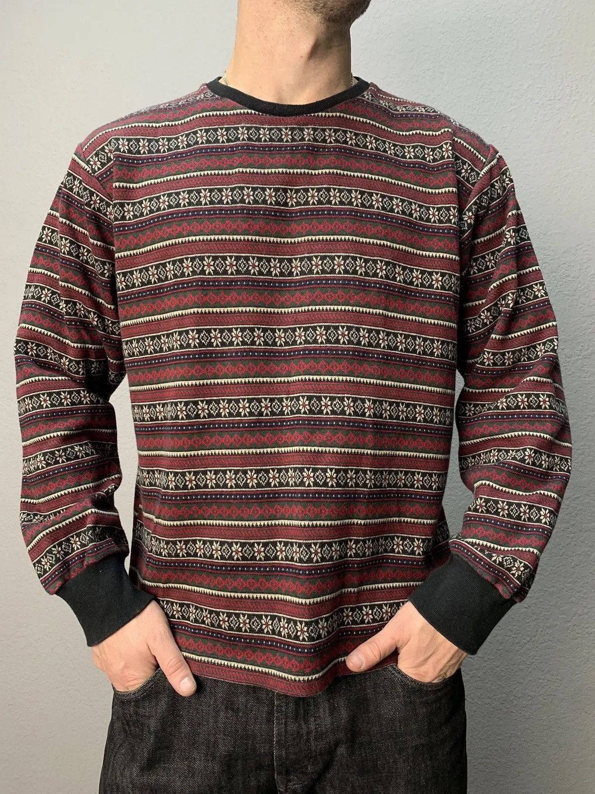 Polo Ralph Lauren × RRL Ralph Lauren × Vintage Vintage Y2K Polo Ralph Lauren Wool Sweater nova check Size US M / EU 48-50 / 2 - 1 Thumbnail