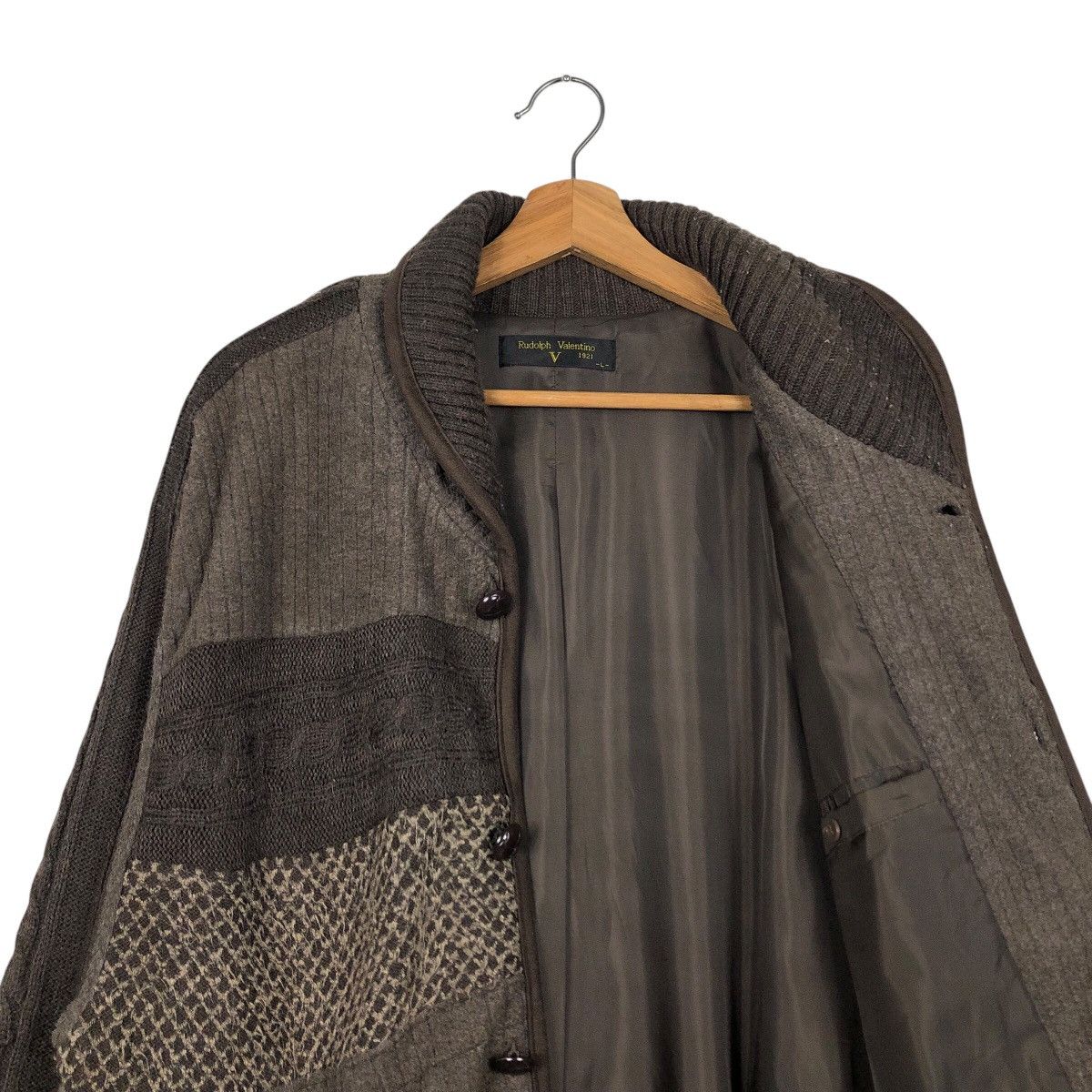 Japanese Brand × Vintage 📌Vintage Bomber Cardigan Jacket Striped Rudolph Valentino Size US L / EU 52-54 / 3 - 12 Thumbnail