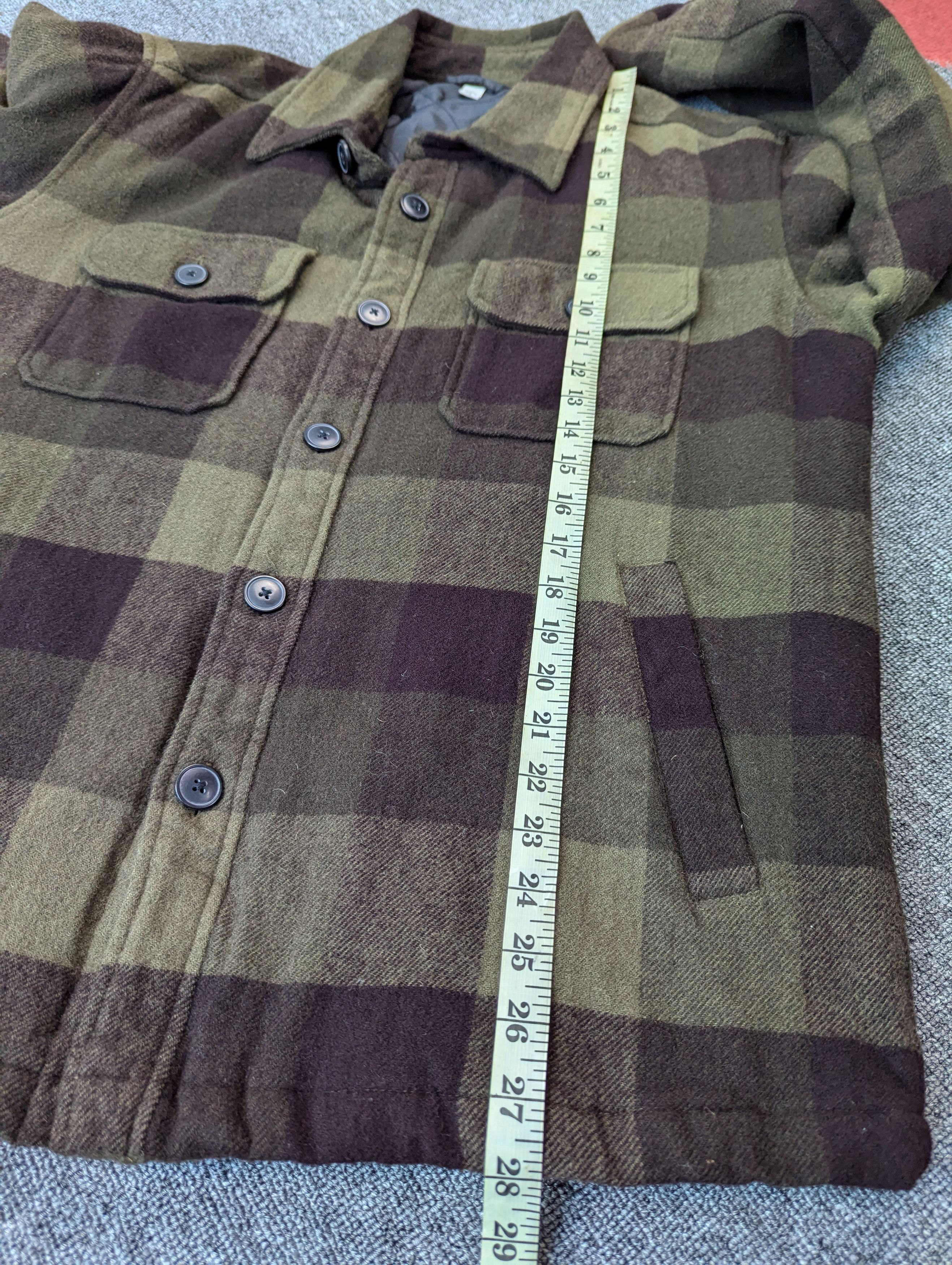 Japanese Brand Vintage Uniqlo Wool Quilted Checkered Flannel Jacket Size US L / EU 52-54 / 3 - 12 Thumbnail