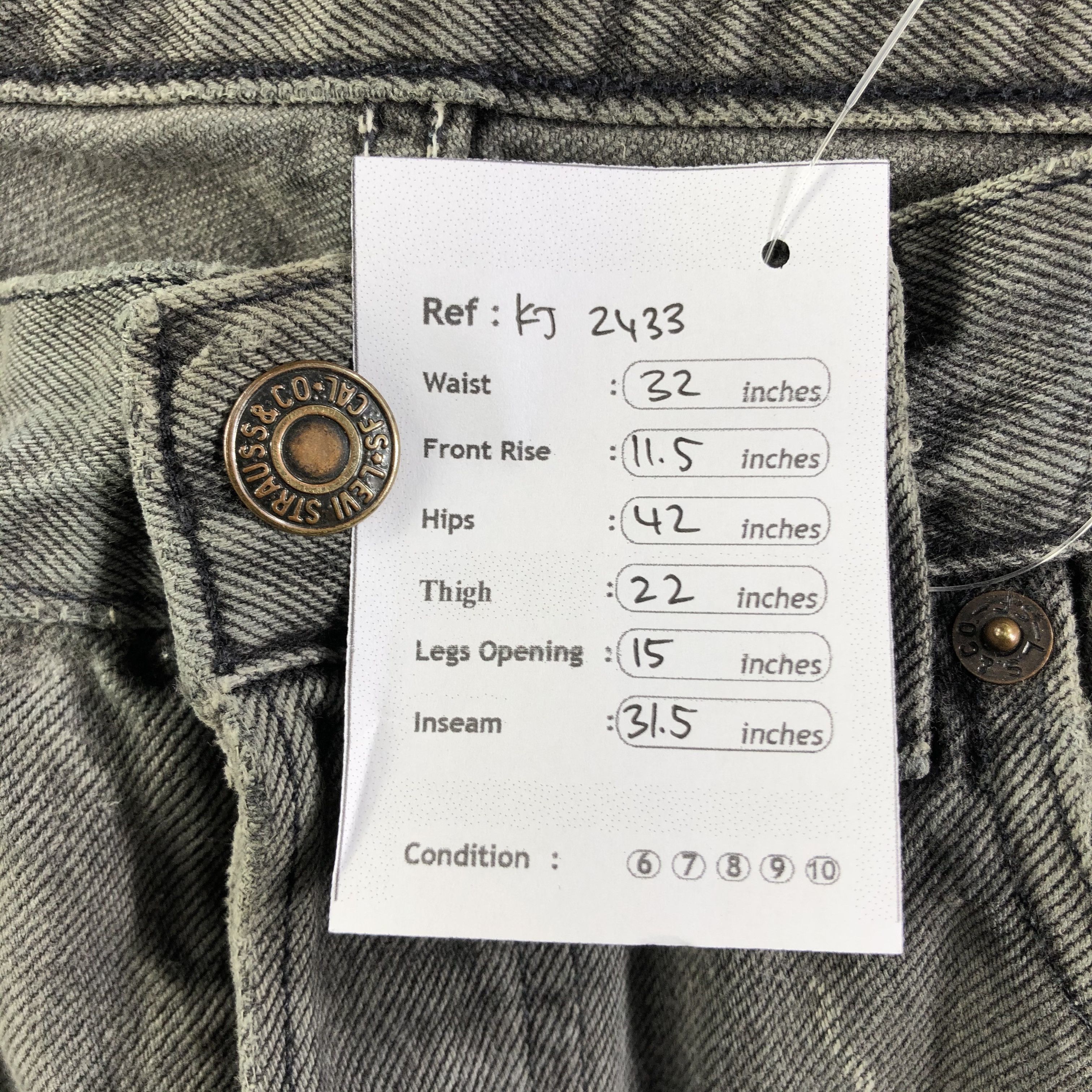 Levi's Vintage Levis 501 Jeans Faded Black Denim KJ2433 Size US 32 / EU 48 - 11 Thumbnail