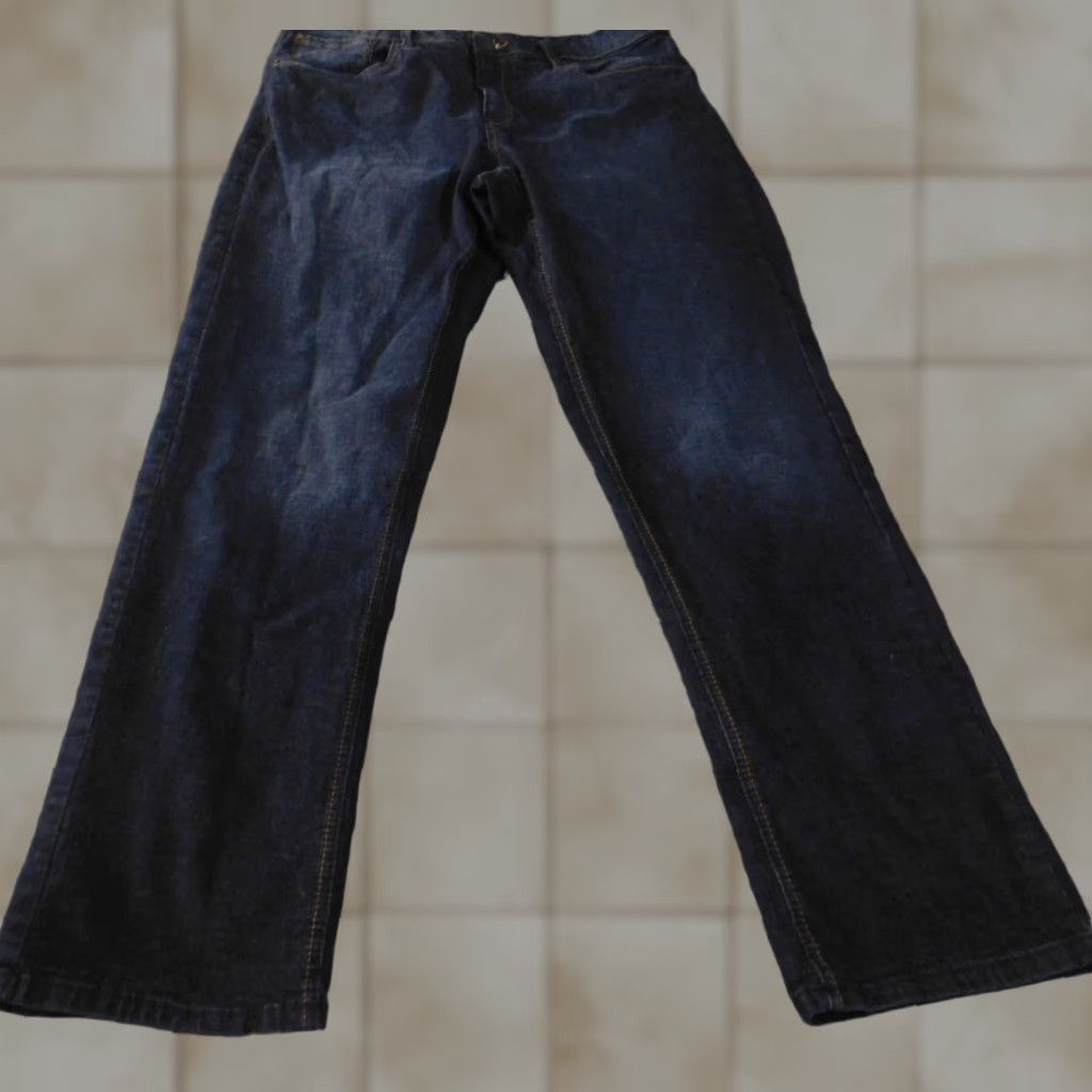 Vintage Urban Star Jeans 38x34 Jeans Mens Blue Dark Denim Straight Star 90s Theme Distressed Pockets Regular Metallic Zipper Retro City Wear Size US 38 / EU 54 - 1 Thumbnail