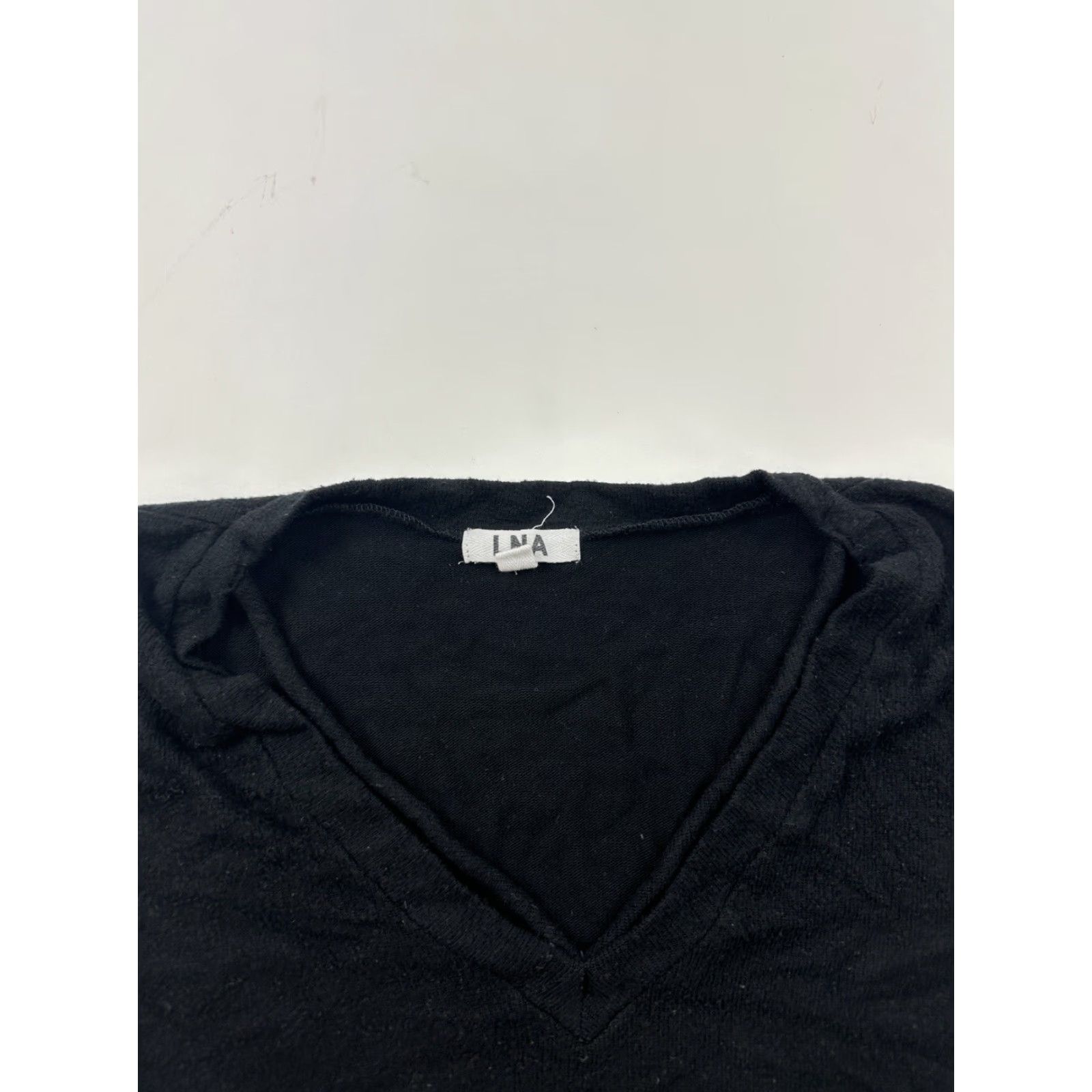Vintage LNA Shirt Women Black V-Neck Long Sleeve Pullover Top T-Shirt Made In USA M Size M / US 6-8 / IT 42-44 - 2 Thumbnail
