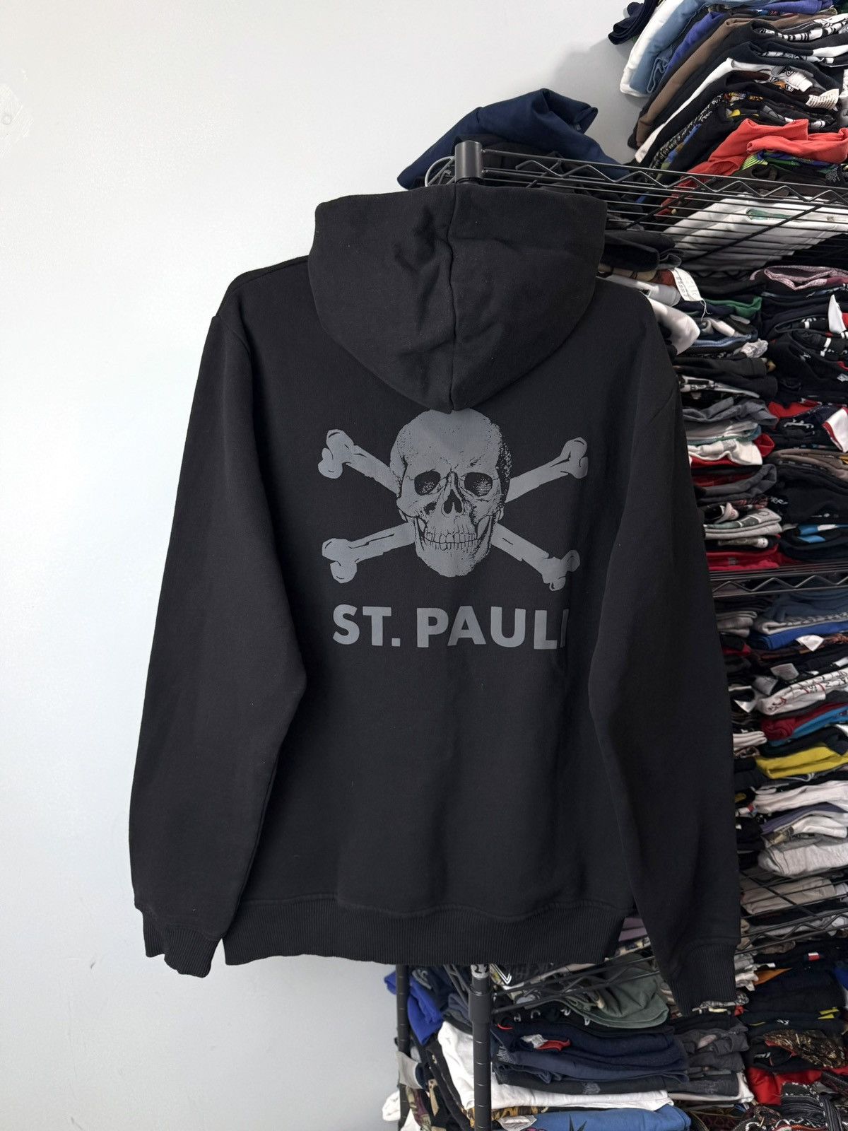Vintage Vintage St Pauli Band Hoodie Skull Pirates Bones Size US S / EU 44-46 / 1 - 1 Thumbnail