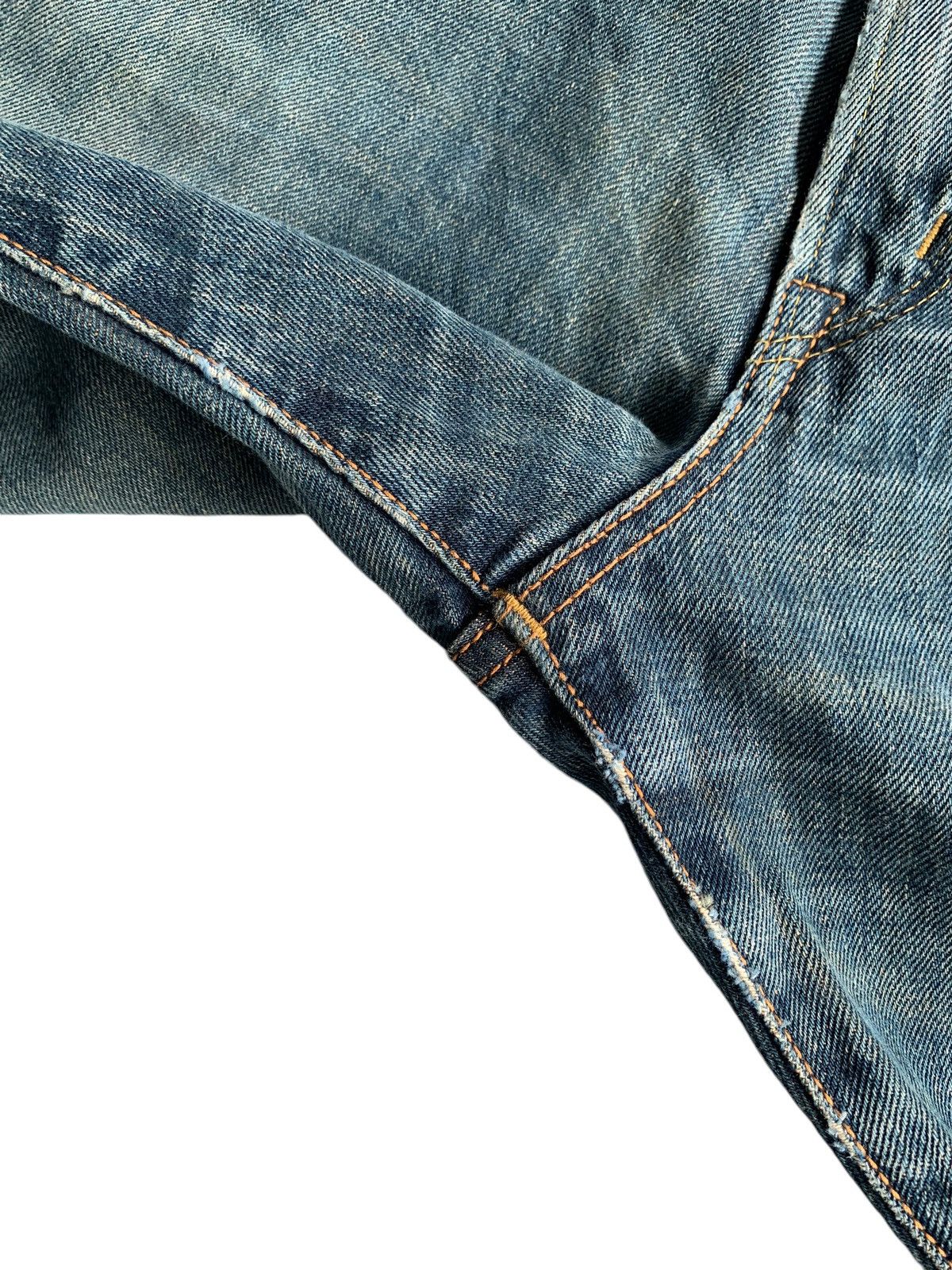 Edwin × Jean EDWIN 505X SELVEDGE DISTRESSED DENIM☠️ Size US 31 - 16 Thumbnail