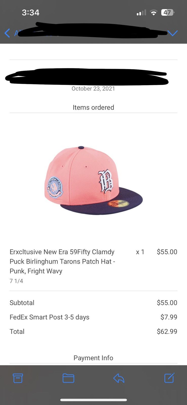 Hat Club Hat Club Exclusive Birmingham Barons Candy Pack Size 7 1/4 Size ONE SIZE - 4 Thumbnail