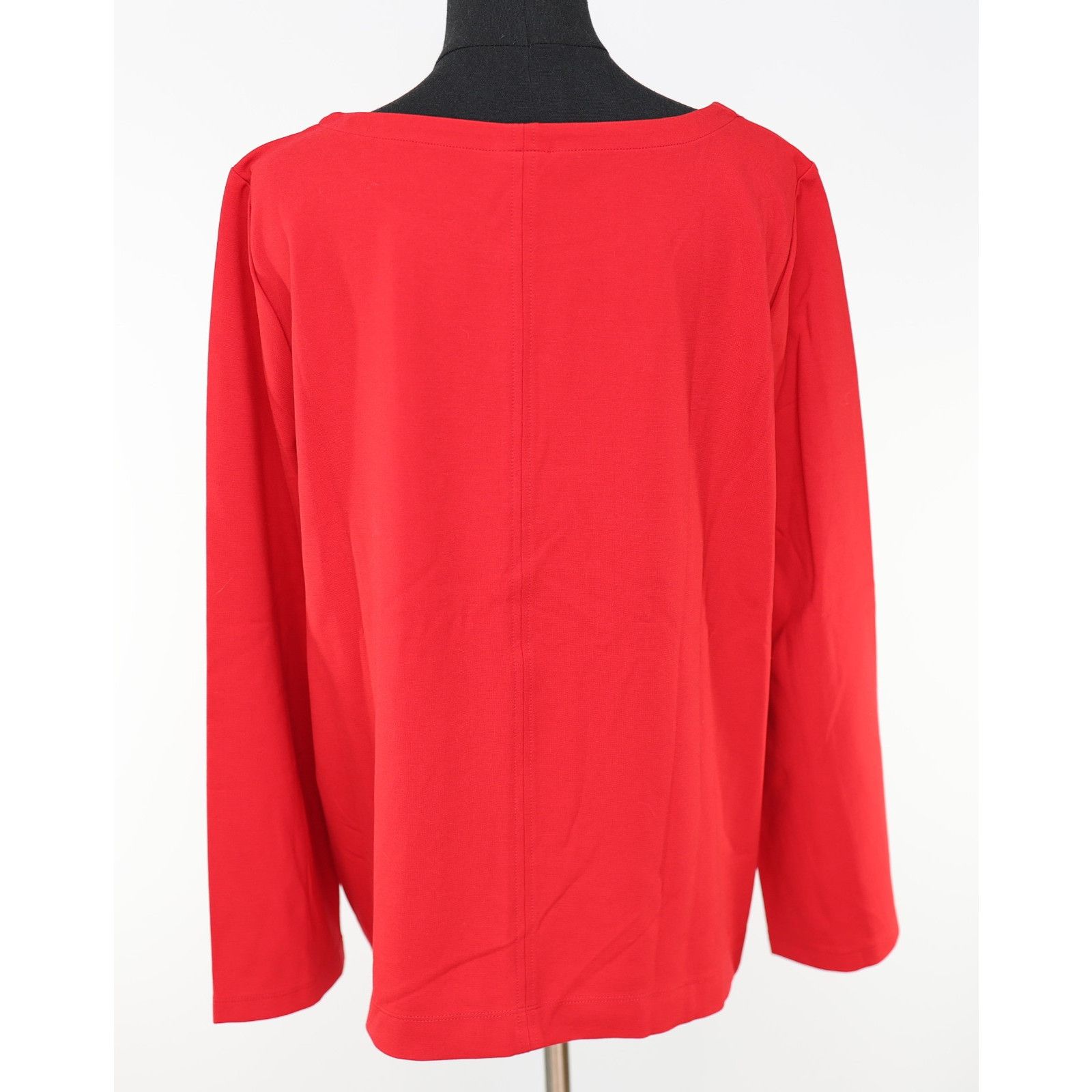 Chicos NWT CHICO'S Red Ponte Split Sleeve Knit Top Size 2 L $79.50 Size L / US 10 / IT 46 - 4 Thumbnail