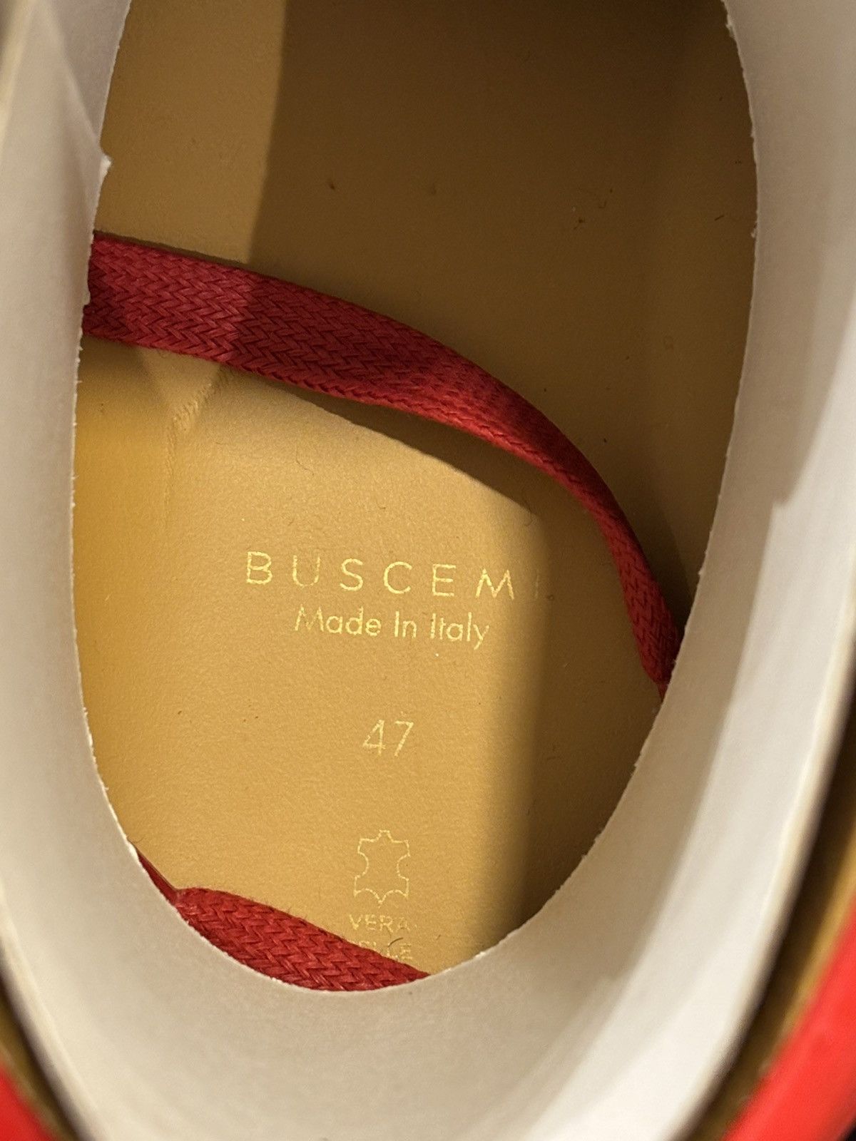 Buscemi Buscemi Belt Mid Sneaker Red Size US 14 / EU 47 - 7 Thumbnail