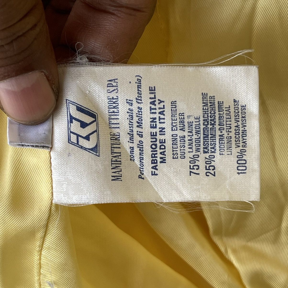 Versace Vintage Versace Jeans Couture Wool Cashmere Jacket Yellow Size M / US 6-8 / IT 42-44 - 13 Thumbnail